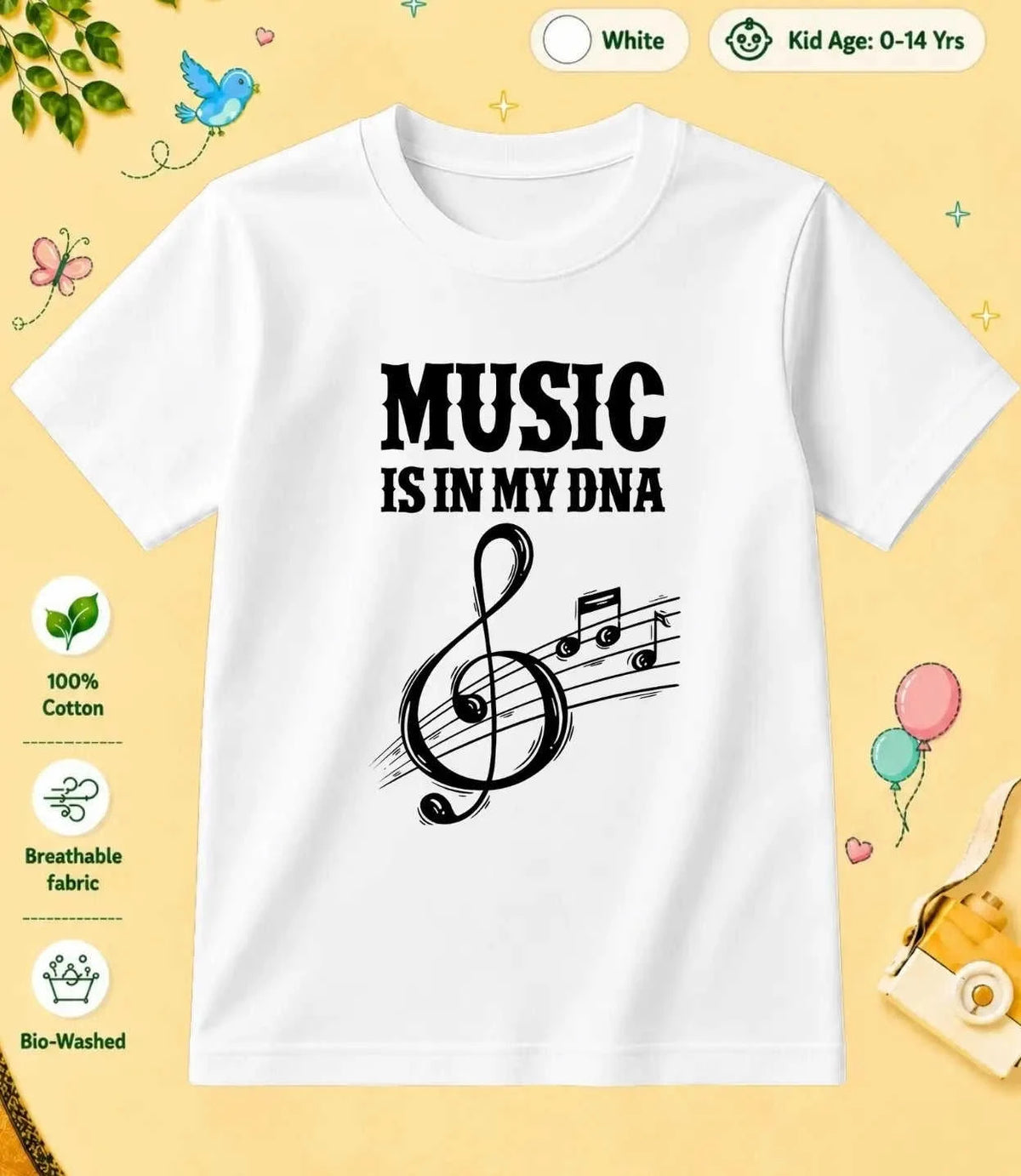 1 October Special Day Kid Cotton Tee Swiftsoul