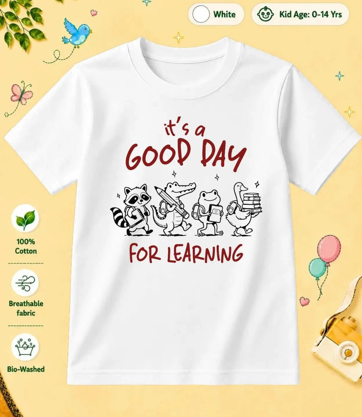 1 September Special Day Kid Cotton Tee Swiftsoul
