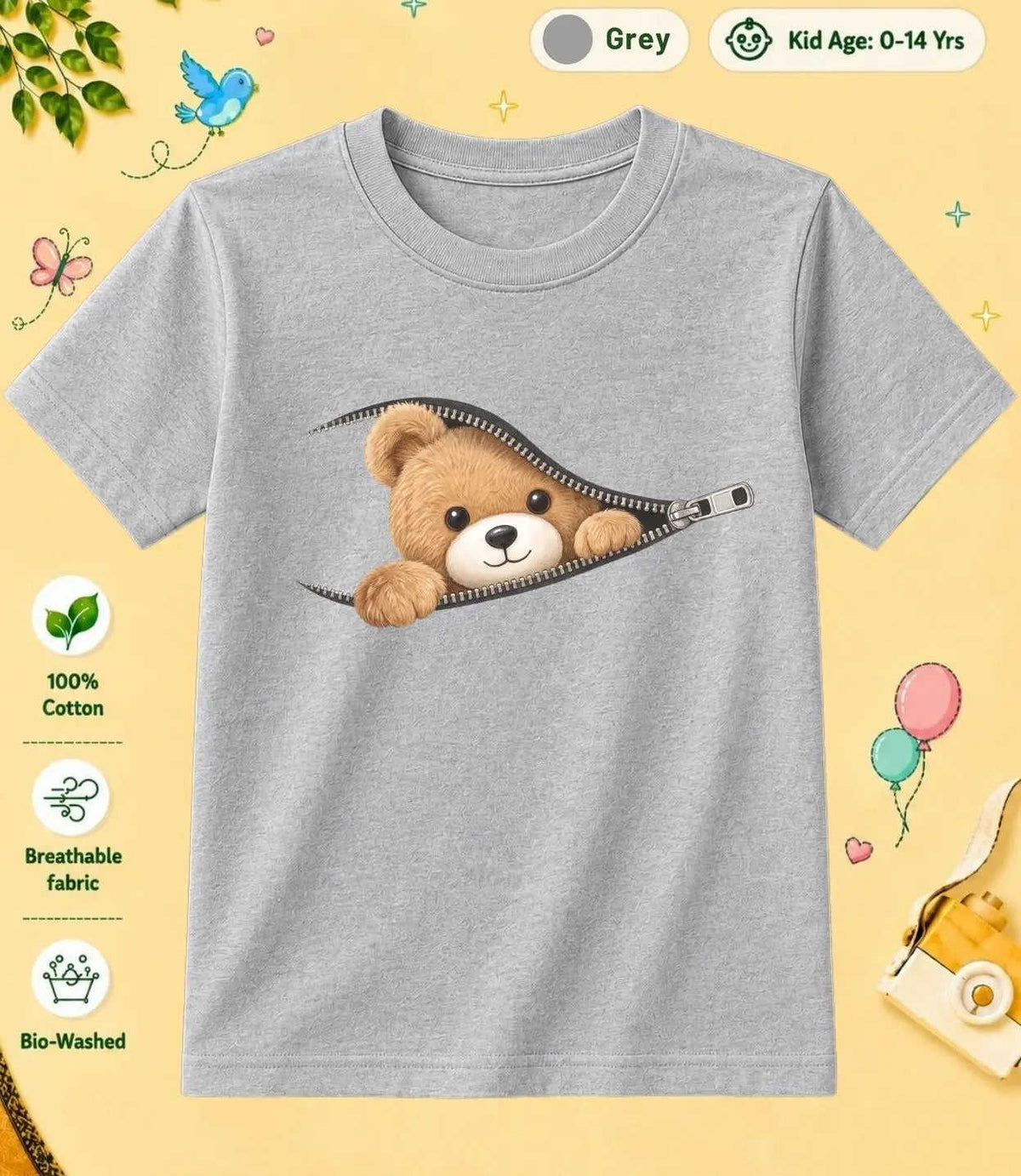 10 February Special Day Kid Cotton Tshirt Swiftsoul