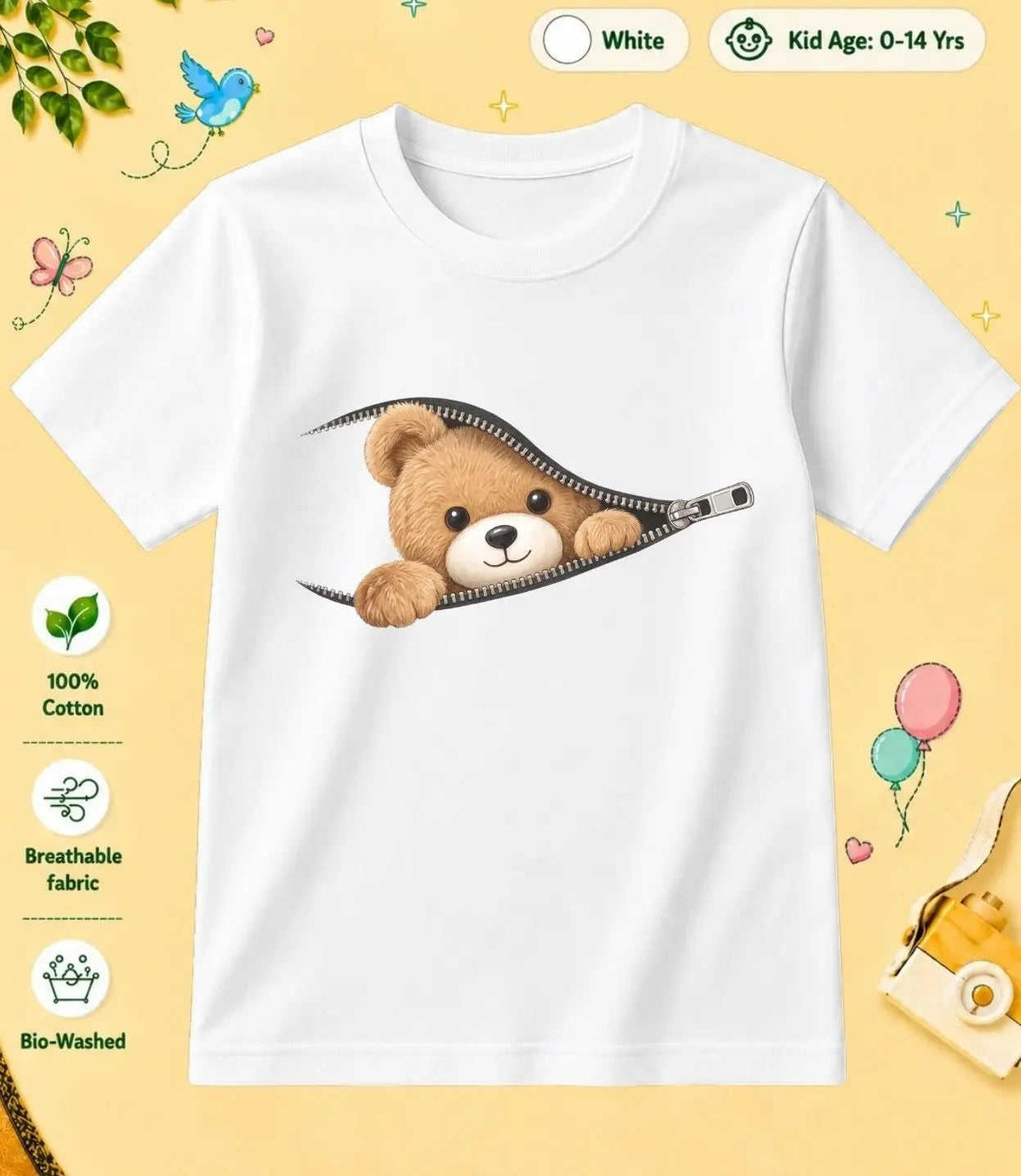 10 February Special Day Kid Cotton Tshirt Swiftsoul