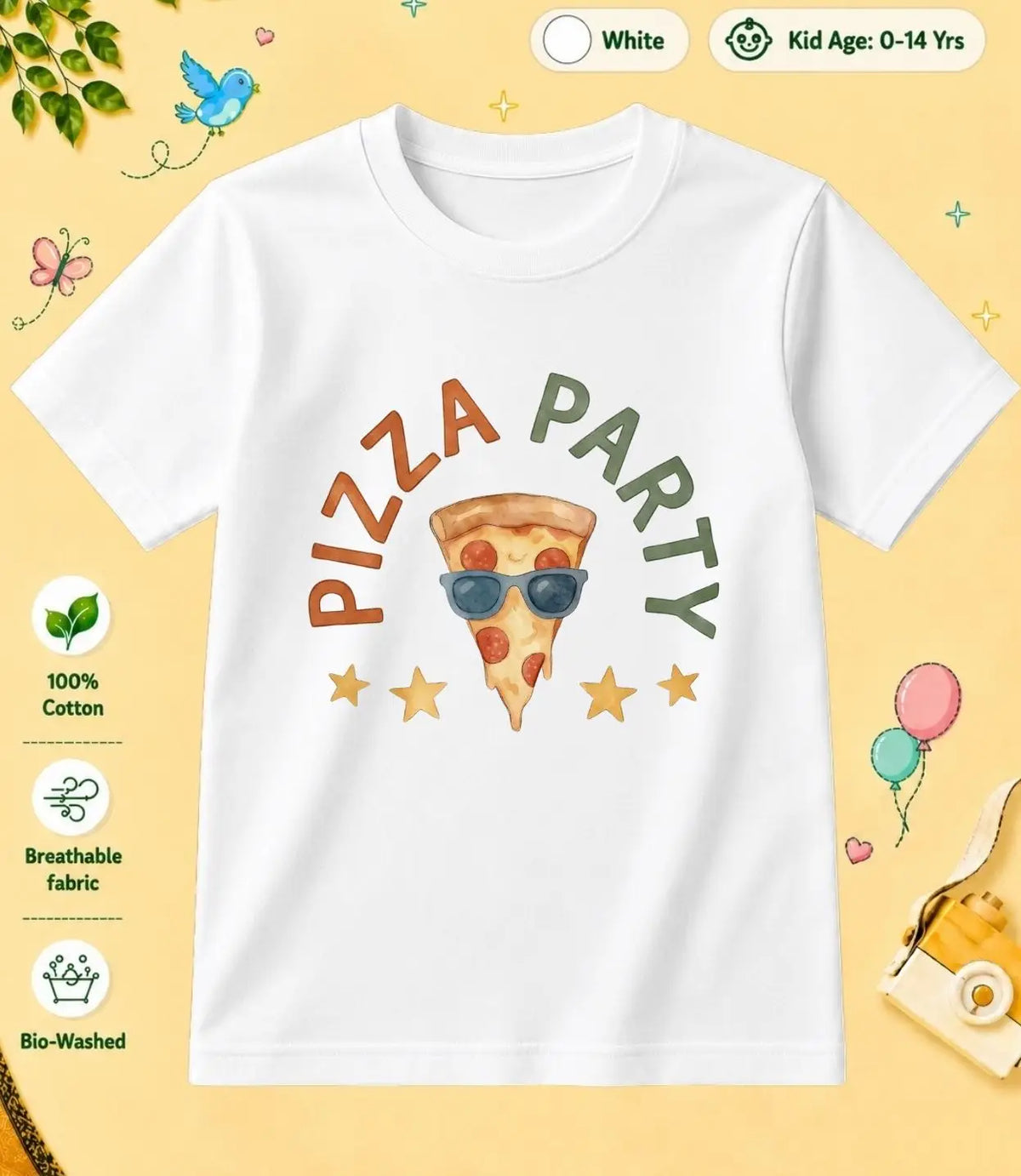 9 February Special Day Kid Cotton Tshirt