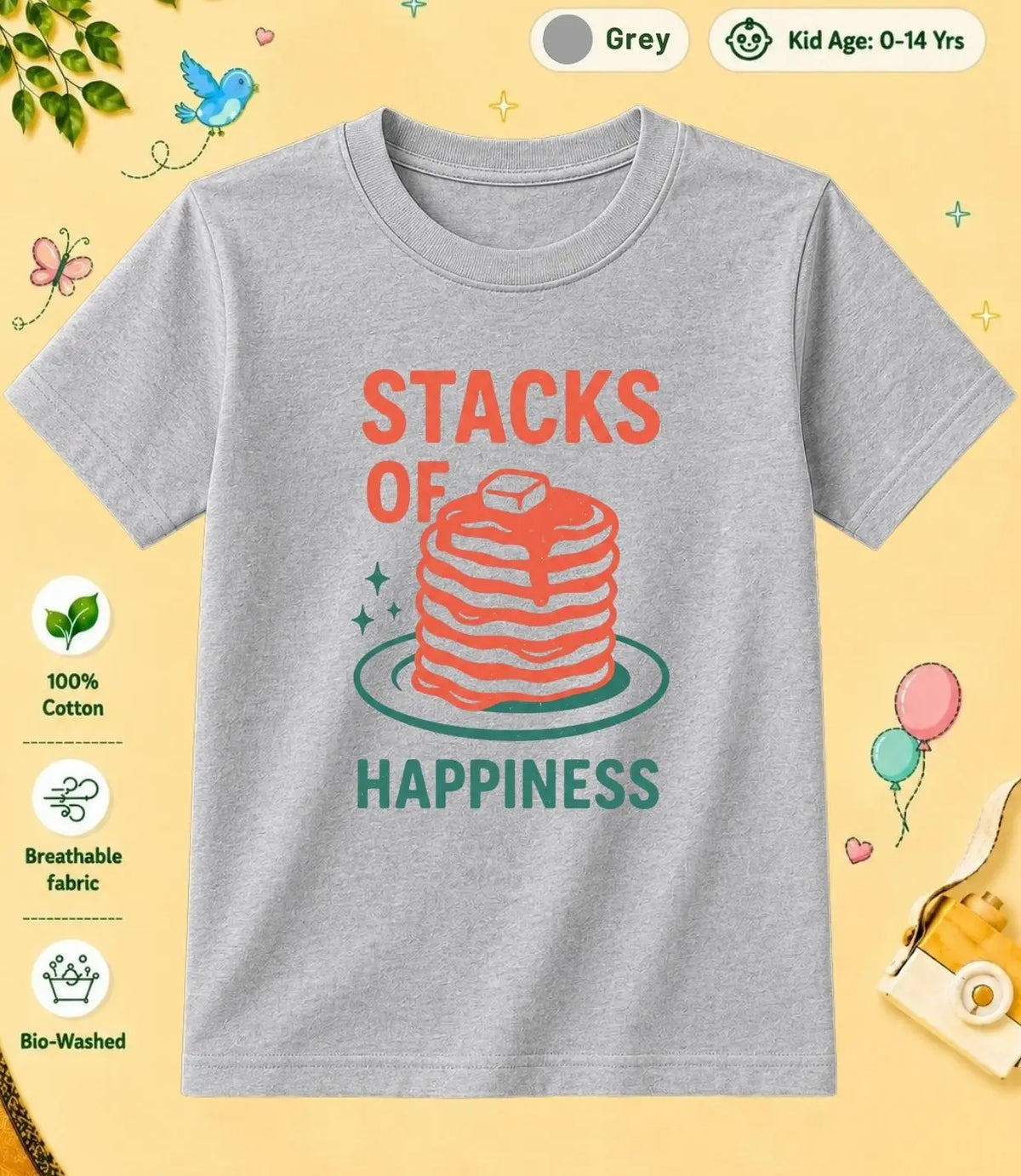 9 February Special Day Kid Cotton Tshirt