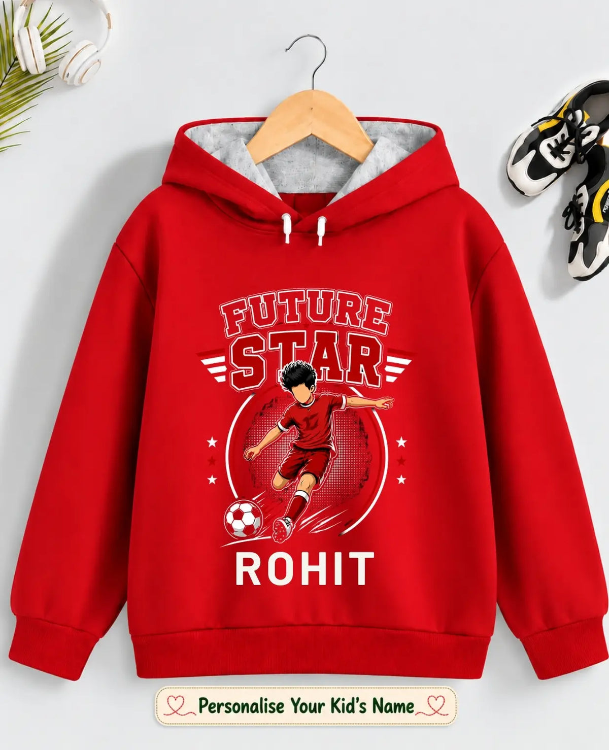 Future Sport Star Kid Custom Cotton Hoodie