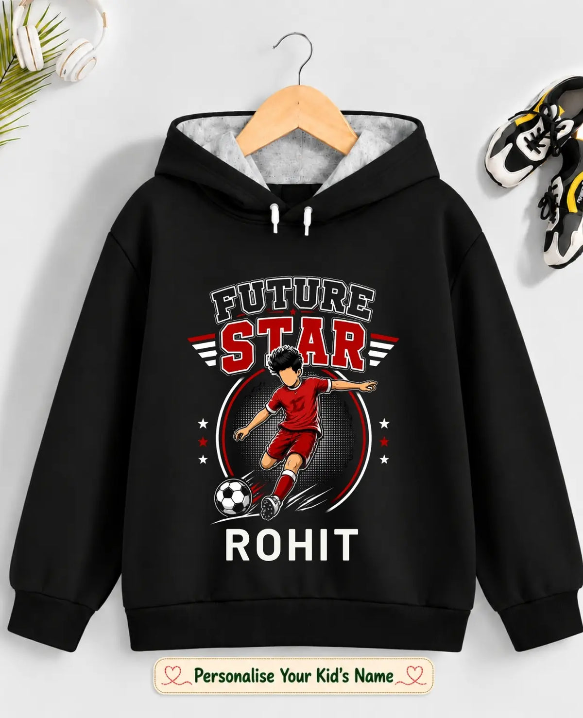 Future Sport Star Kid Custom Cotton Hoodie