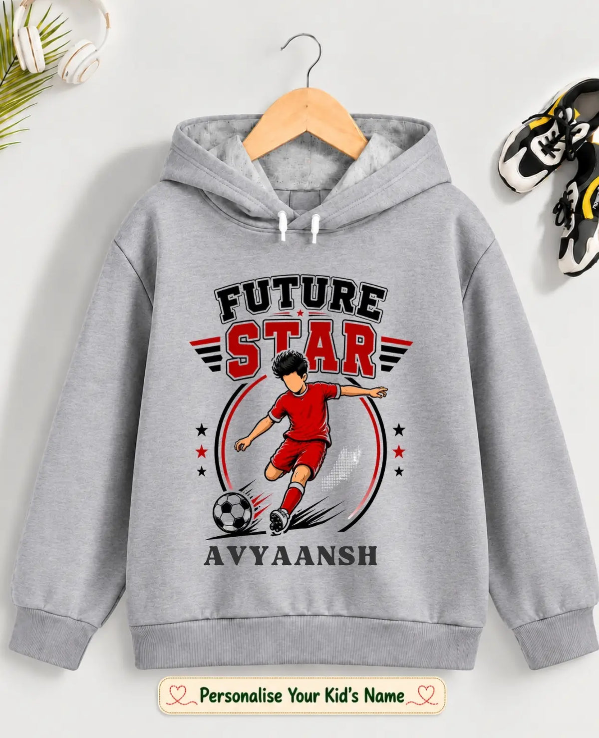 Future Sport Star Kid Custom Cotton Hoodie
