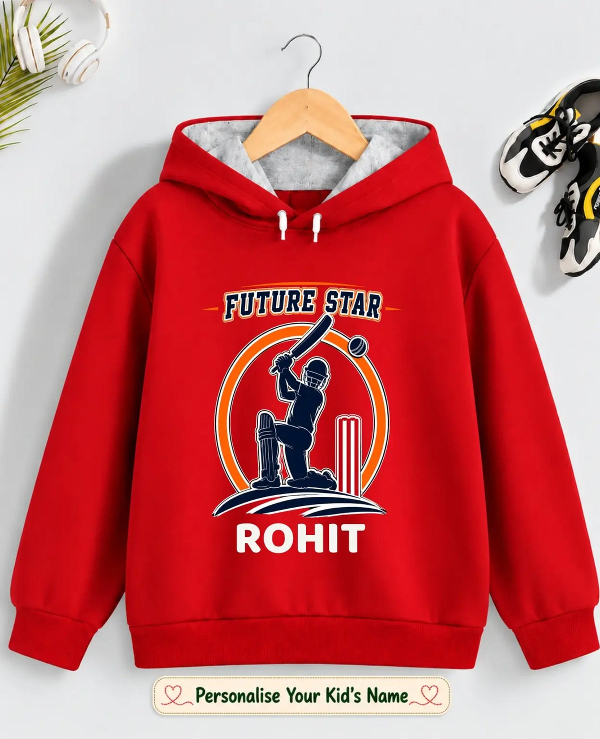 Future Sport Star Kid Custom Cotton Hoodie
