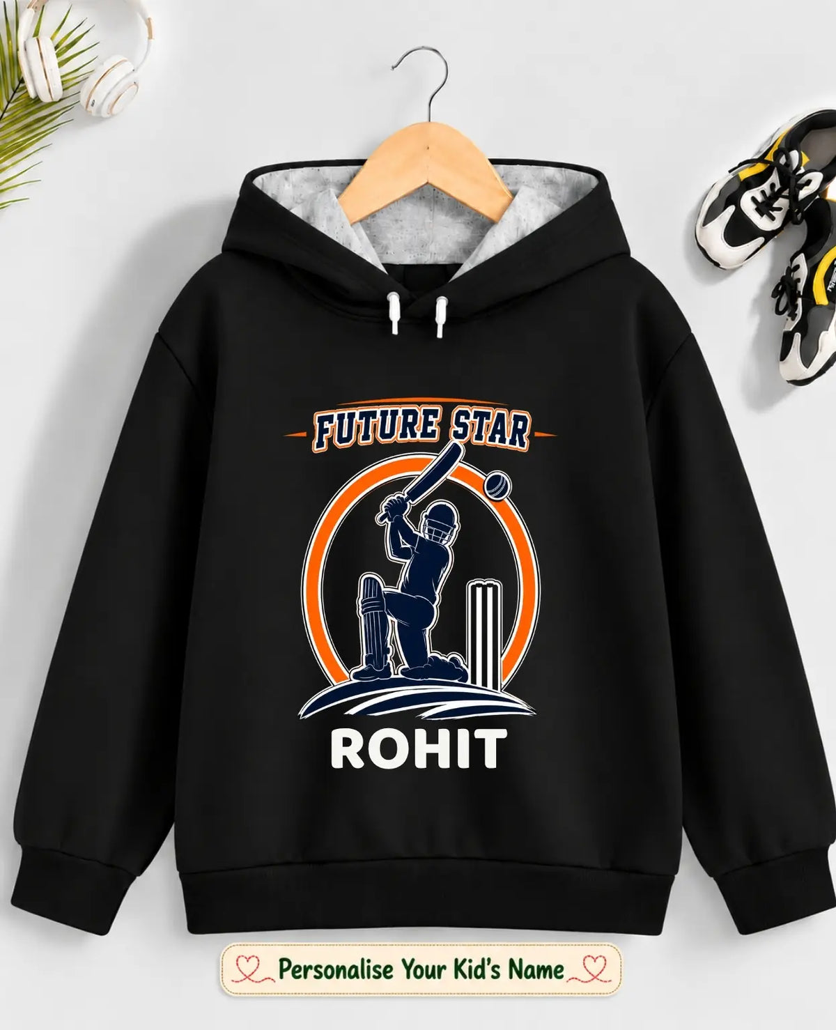 Future Sport Star Kid Custom Cotton Hoodie