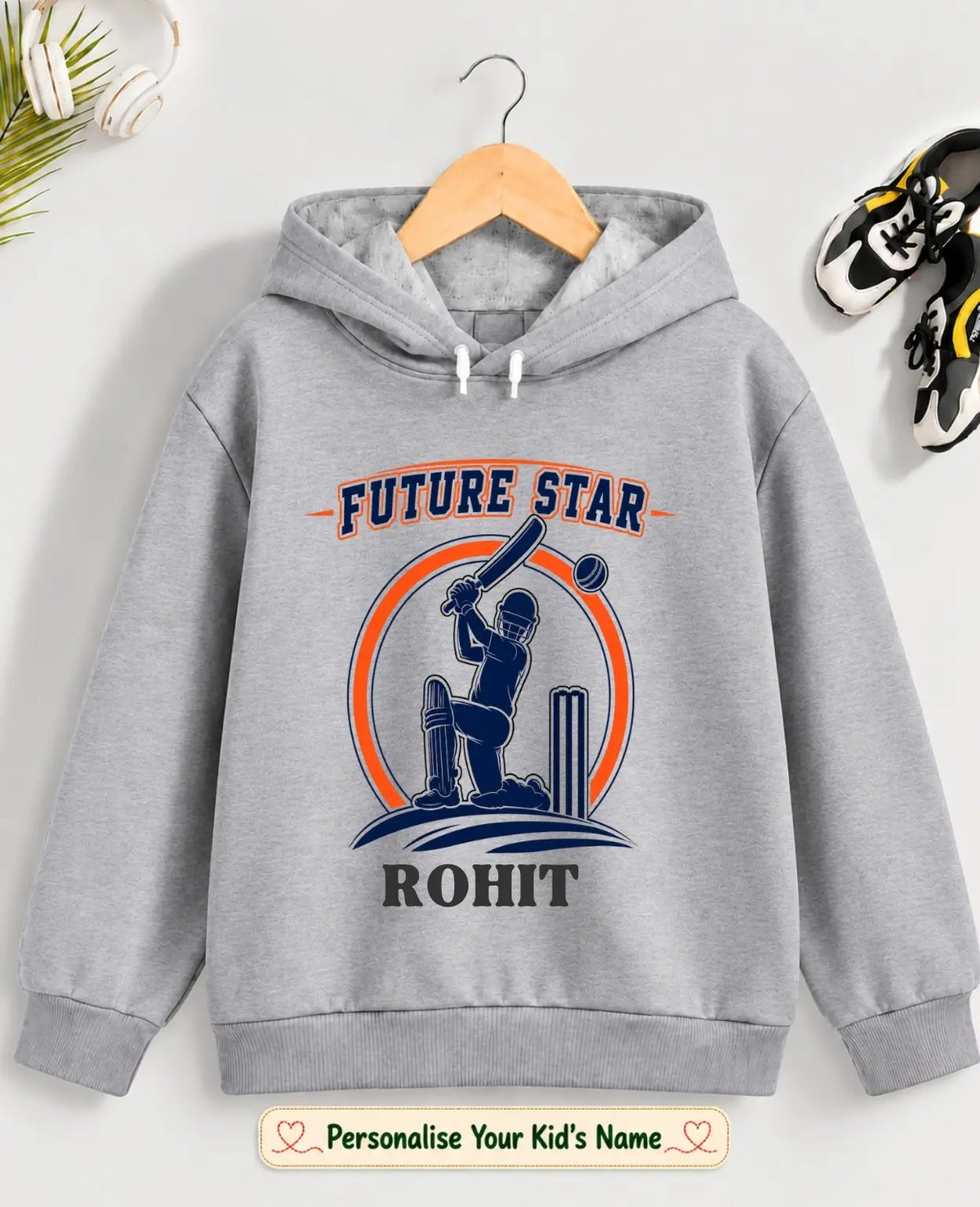 Future Sport Star Kid Custom Cotton Hoodie