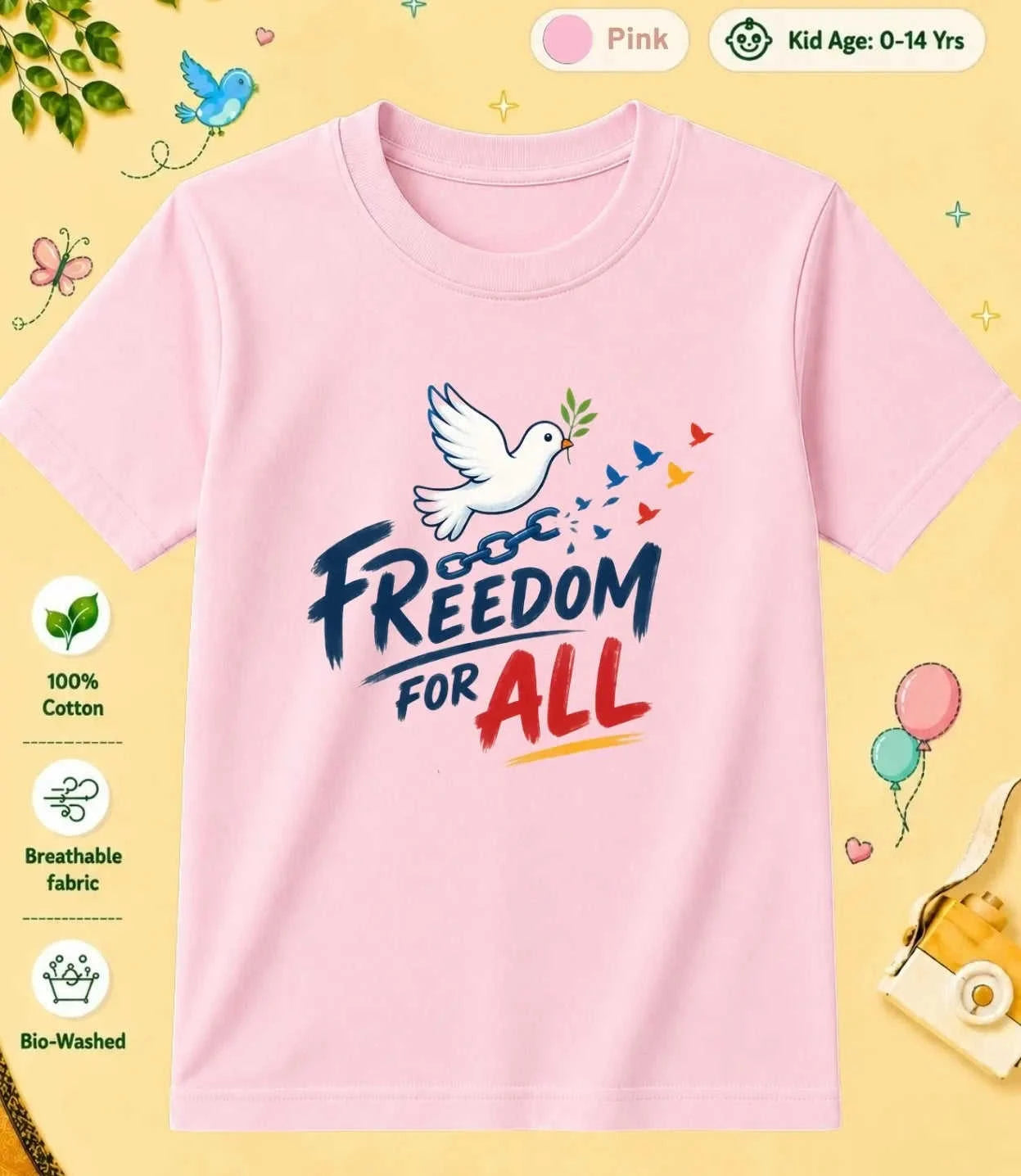 23 August Special Day Kid Cotton Tee Swiftsoul