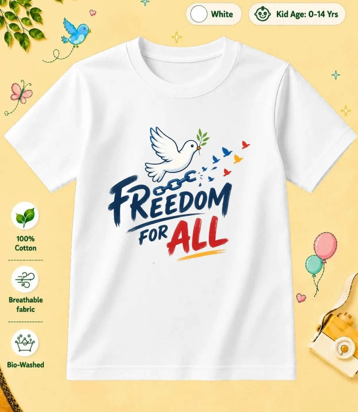 23 August Special Day Kid Cotton Tee Swiftsoul