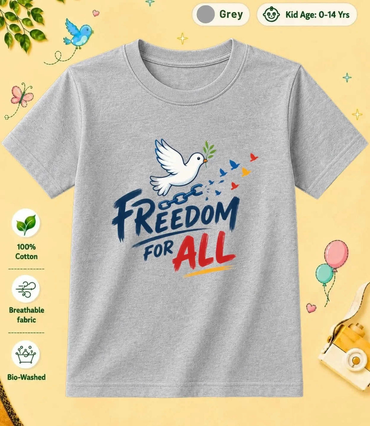 23 August Special Day Kid Cotton Tee Swiftsoul
