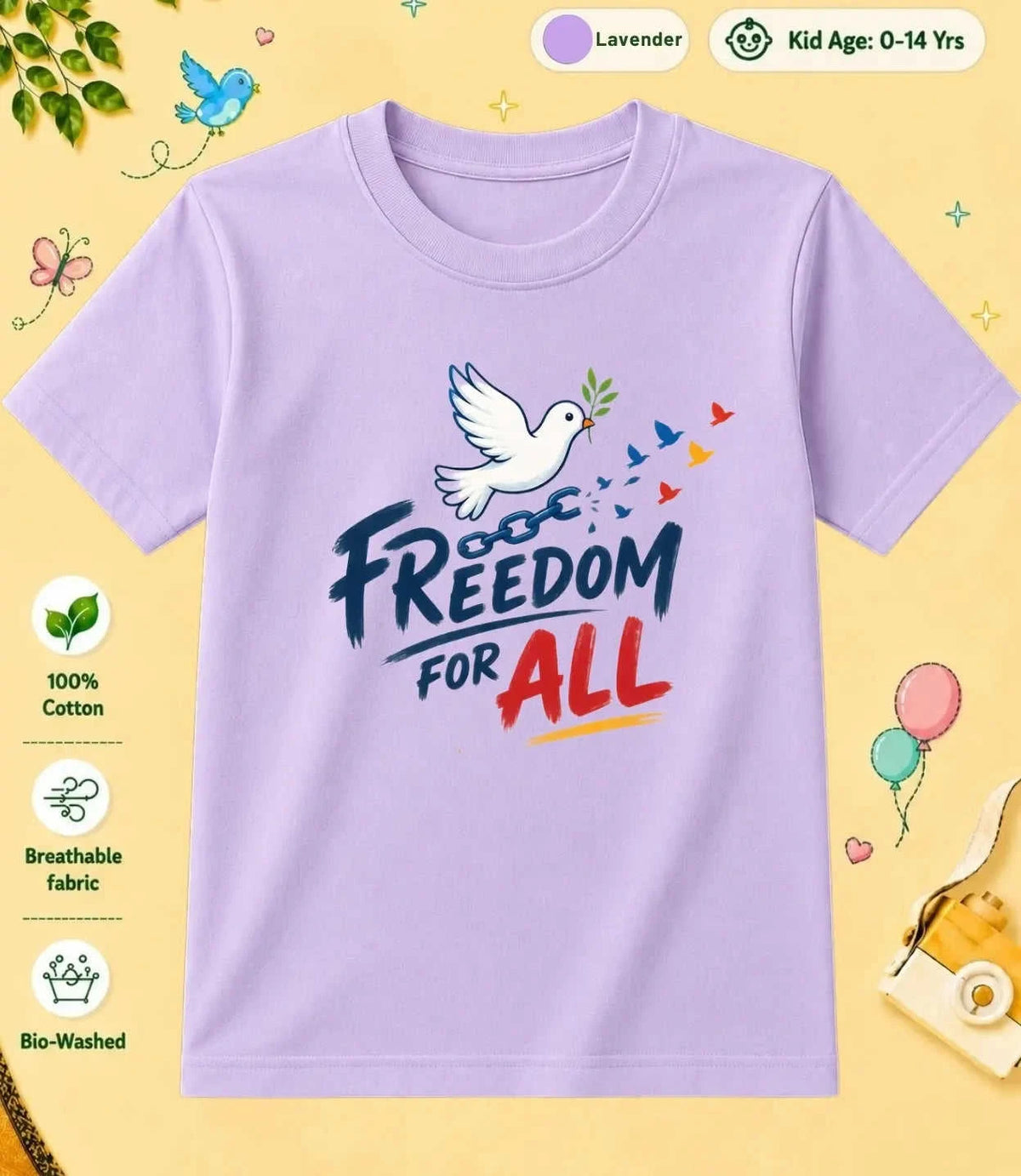 23 August Special Day Kid Cotton Tee Swiftsoul