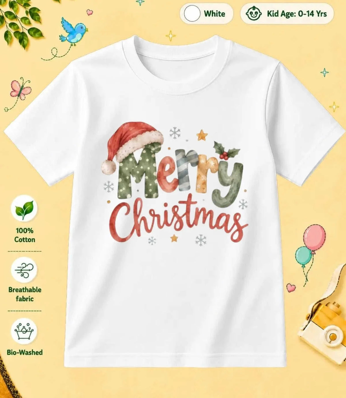 25 December Special Day Kid Cotton Tee Swiftsoul