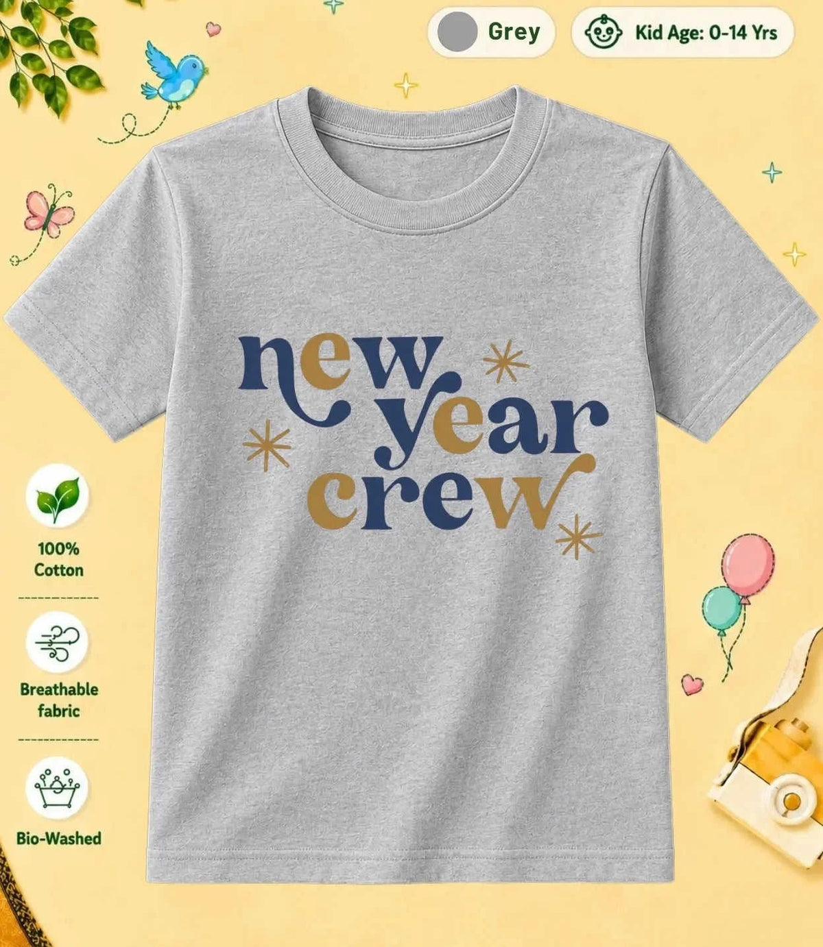 31 December Special Day Kid Cotton Tee Swiftsoul