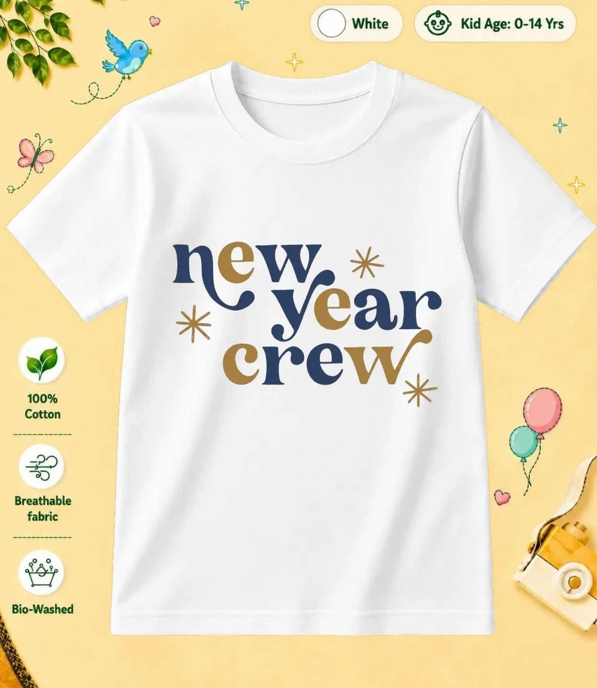 31 December Special Day Kid Cotton Tee Swiftsoul