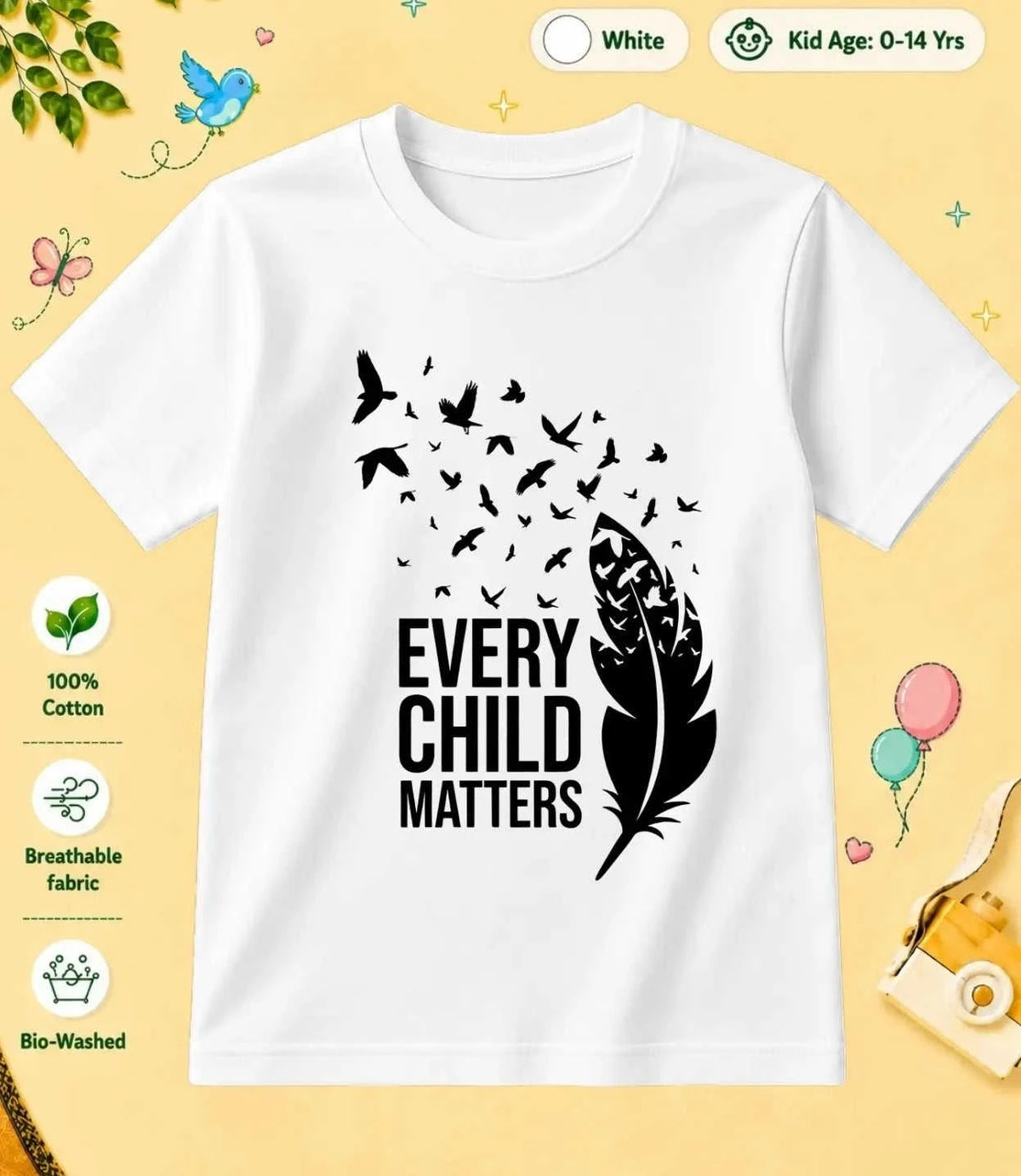 6 November Special Day Kid Cotton Tee Swiftsoul