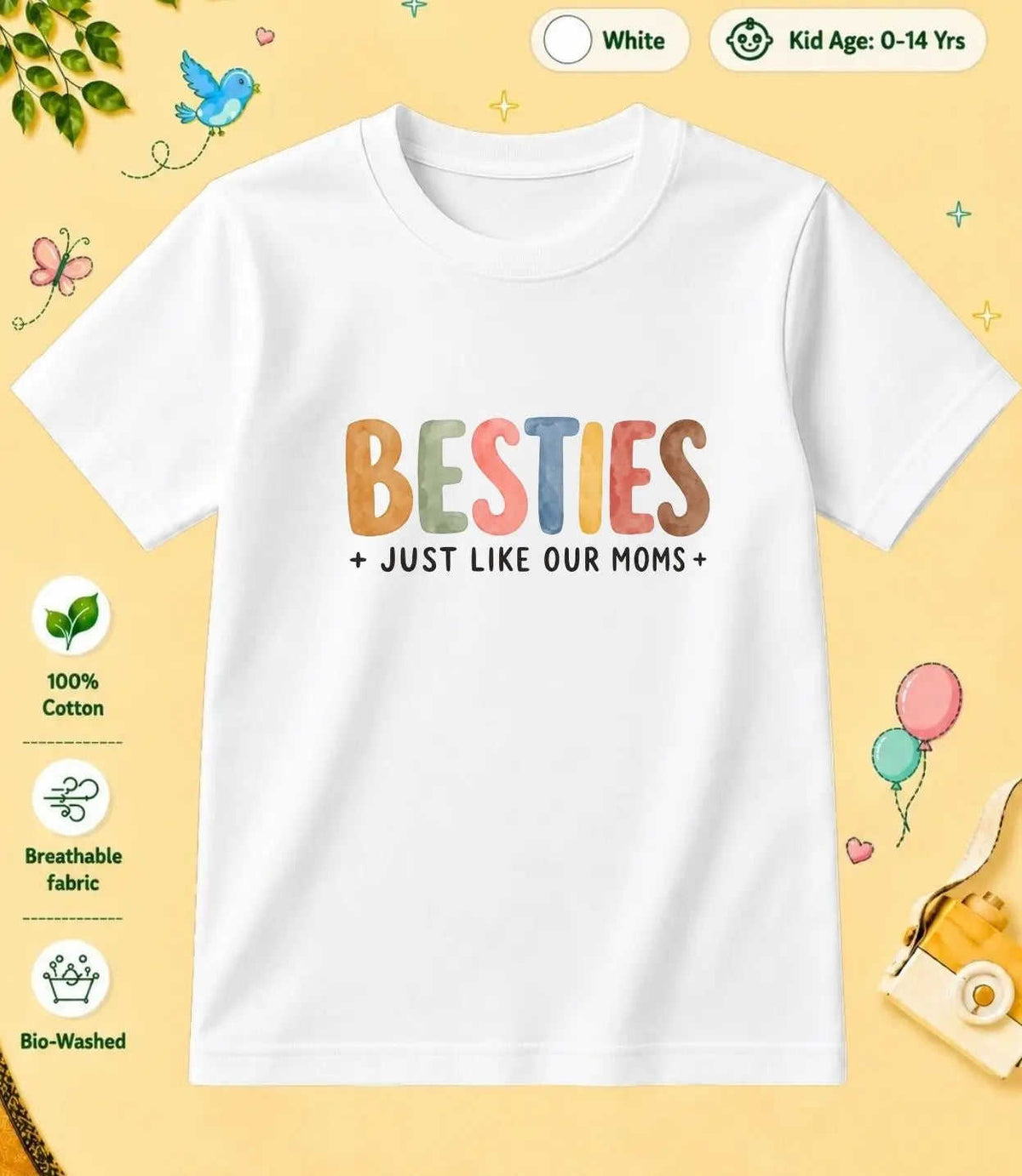 7 February Special Day Kid Cotton Tshirt Swiftsoul