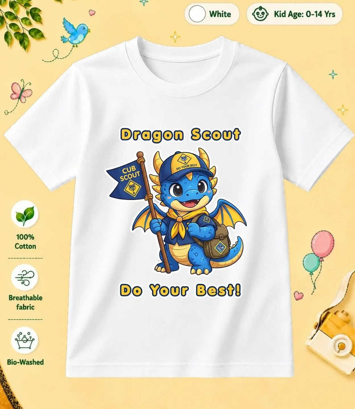8 February Special Day Kid Cotton Tshirt Swiftsoul