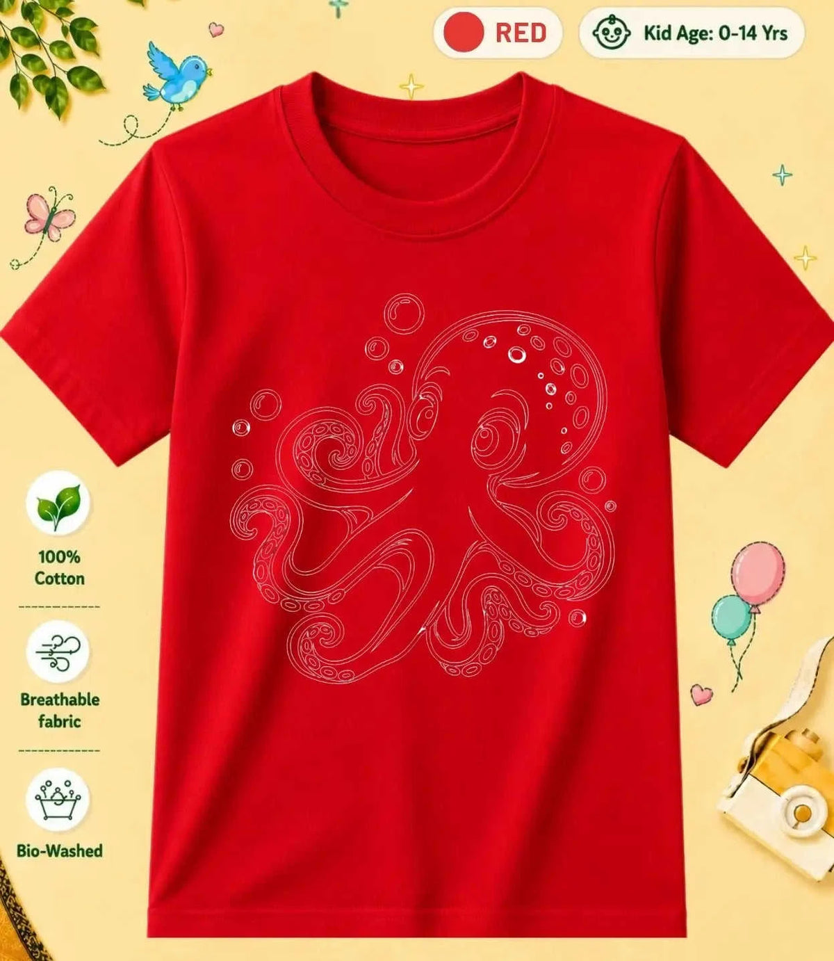 8 October Special Day Kid Cotton Tee Swiftsoul