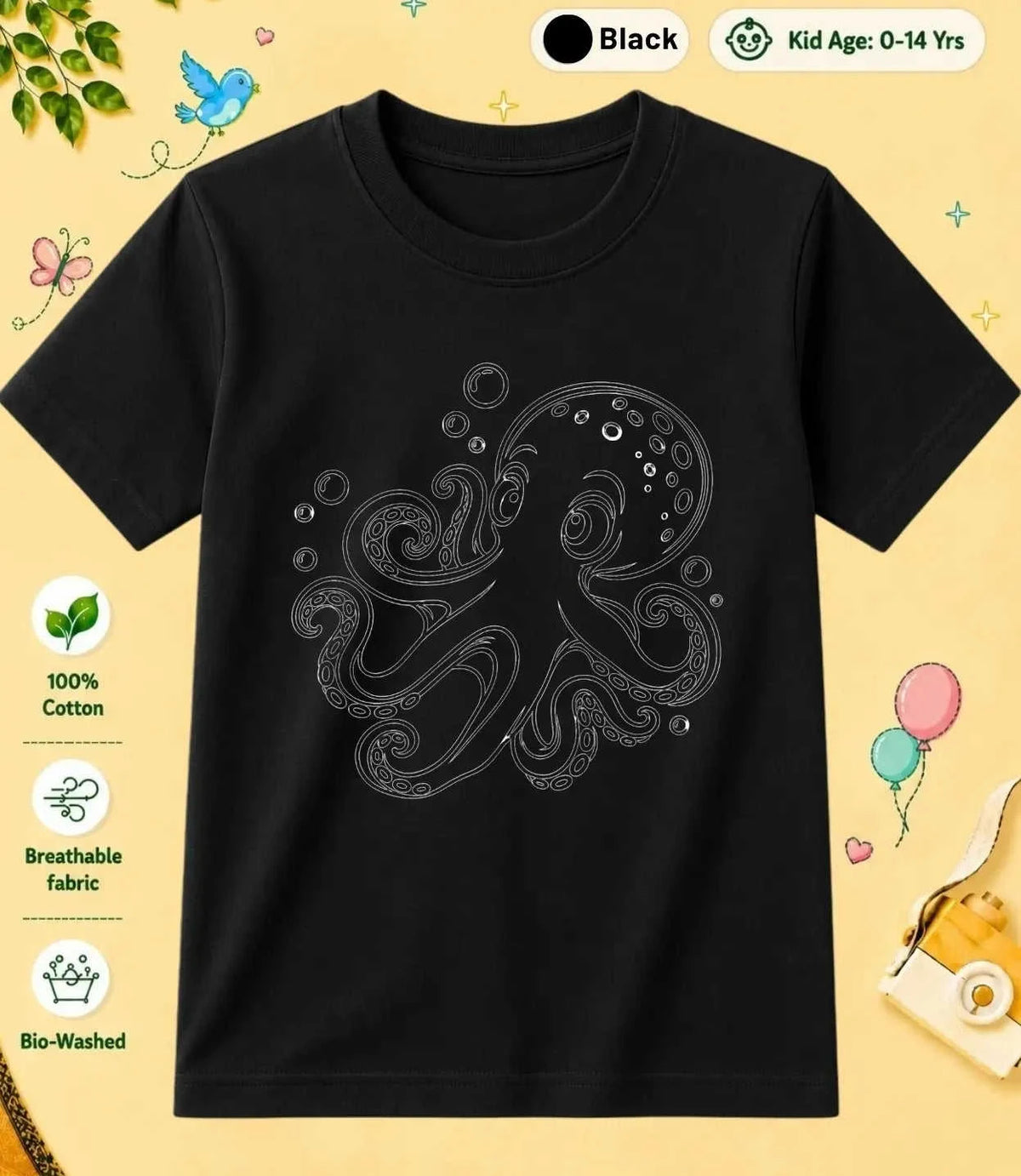 8 October Special Day Kid Cotton Tee Swiftsoul
