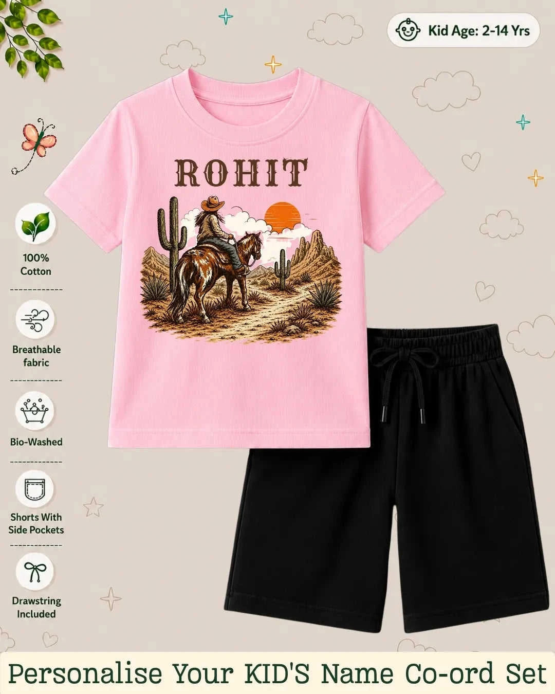 Adventure Custom Kid Co-ord Set Swiftsoul