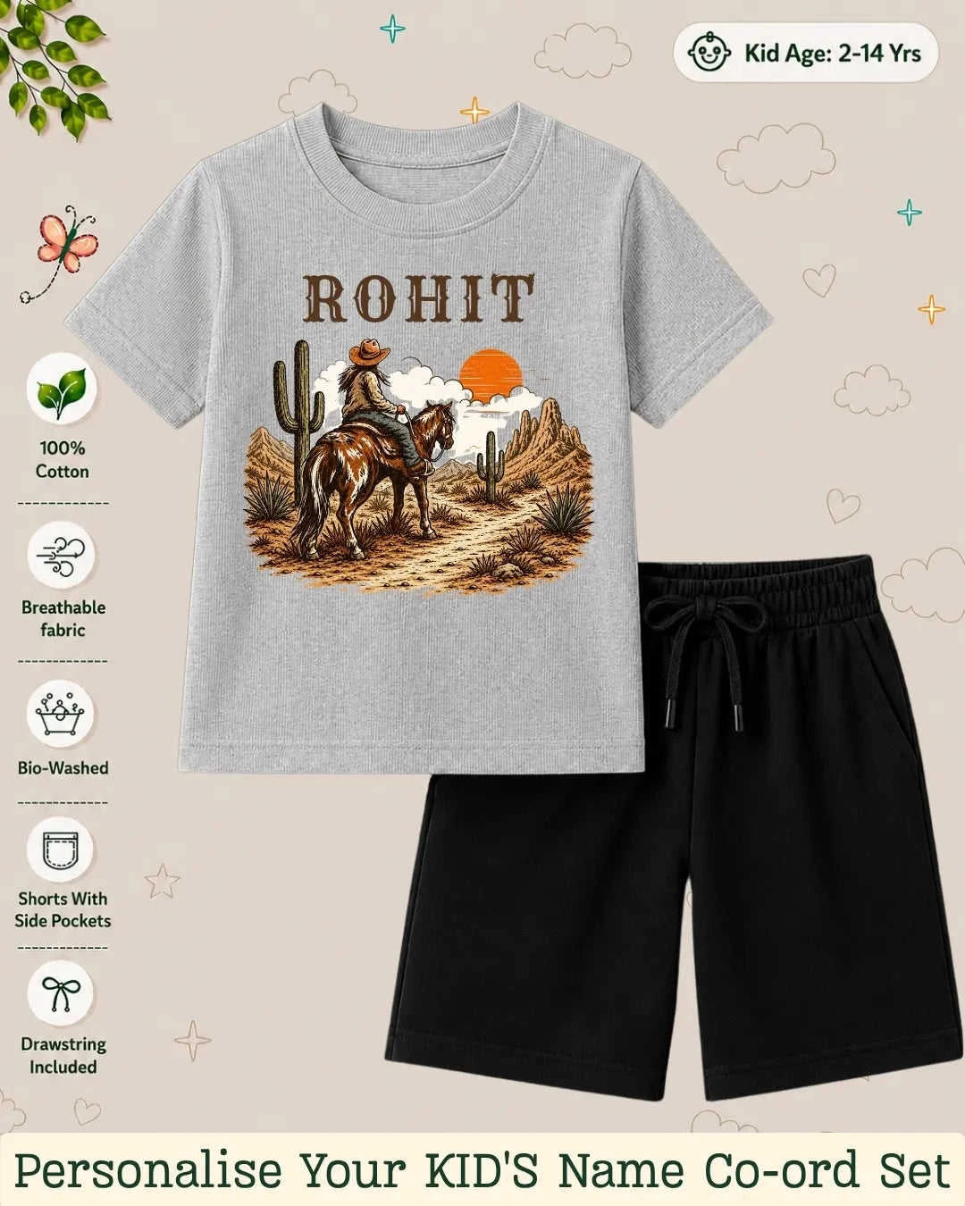 Adventure Custom Kid Co-ord Set Swiftsoul