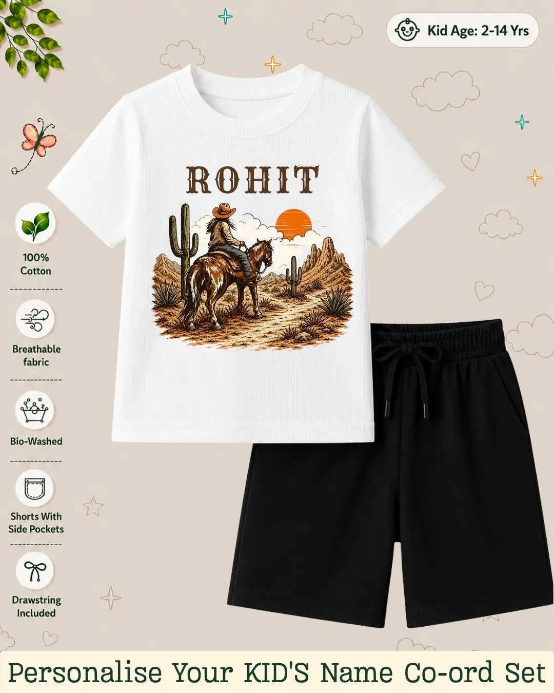 Adventure Custom Kid Co-ord Set Swiftsoul