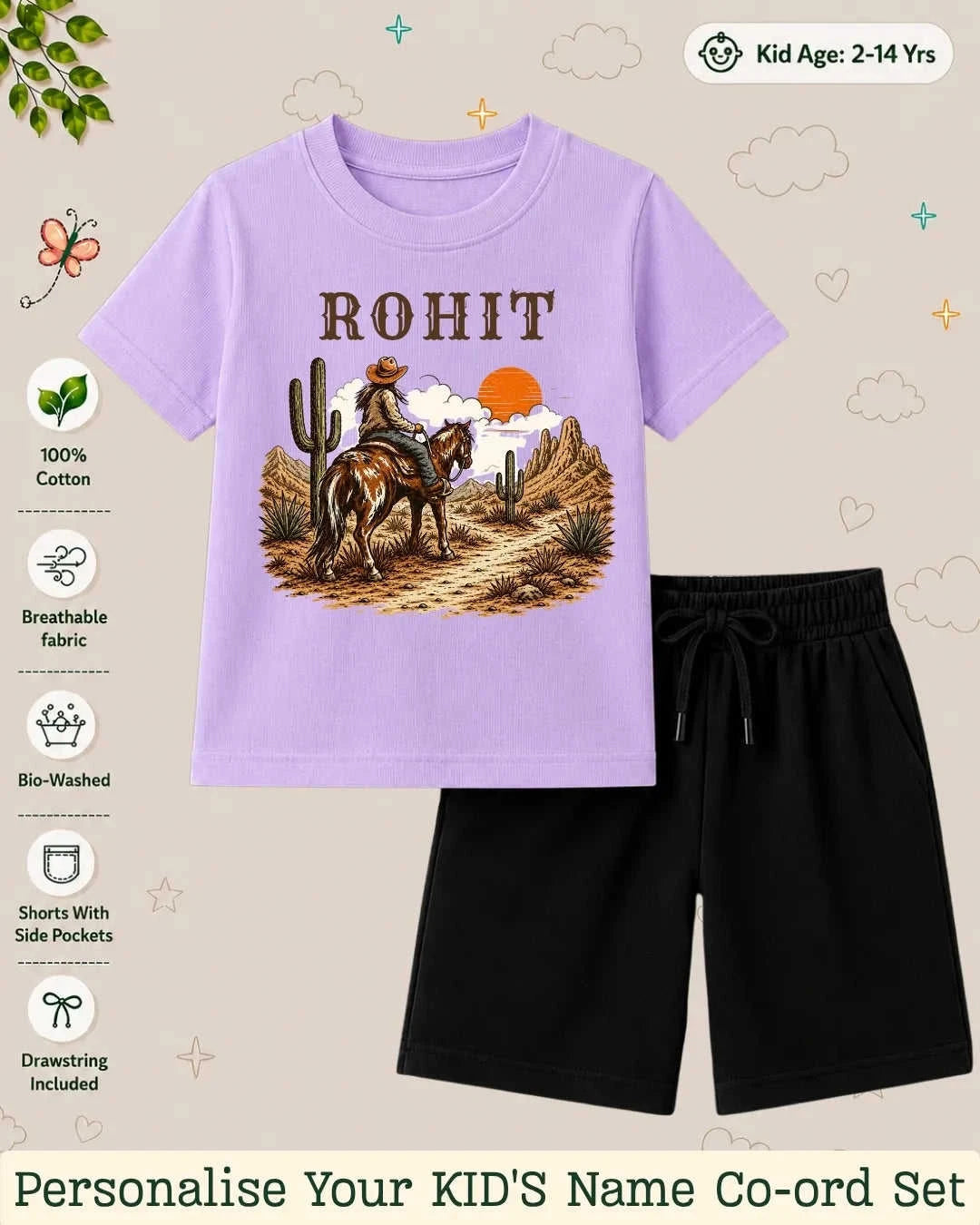 Adventure Custom Kid Co-ord Set Swiftsoul
