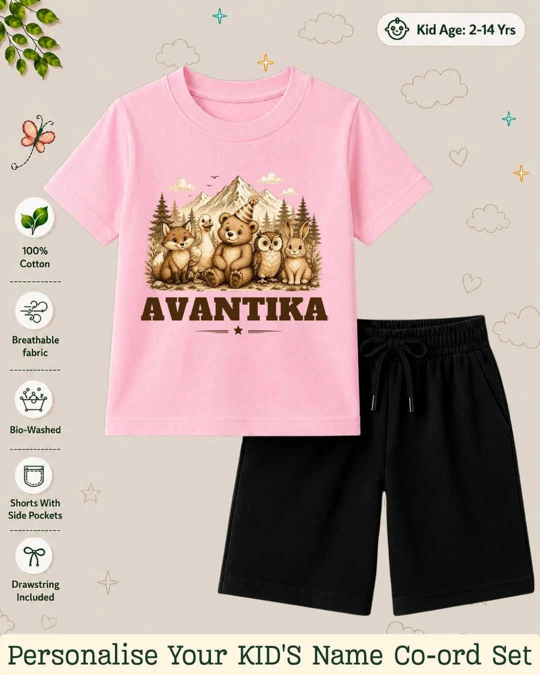 Adventure Custom Kid Co-ord Set Swiftsoul