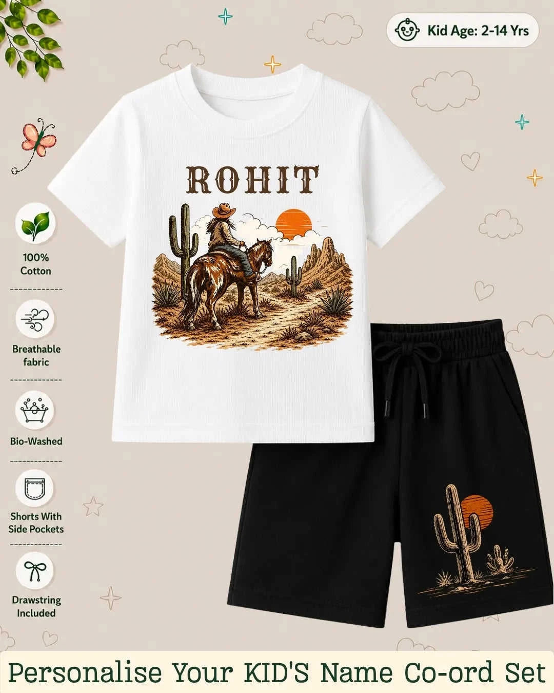 Adventure Custom Kid's Co-ord Set Swiftsoul