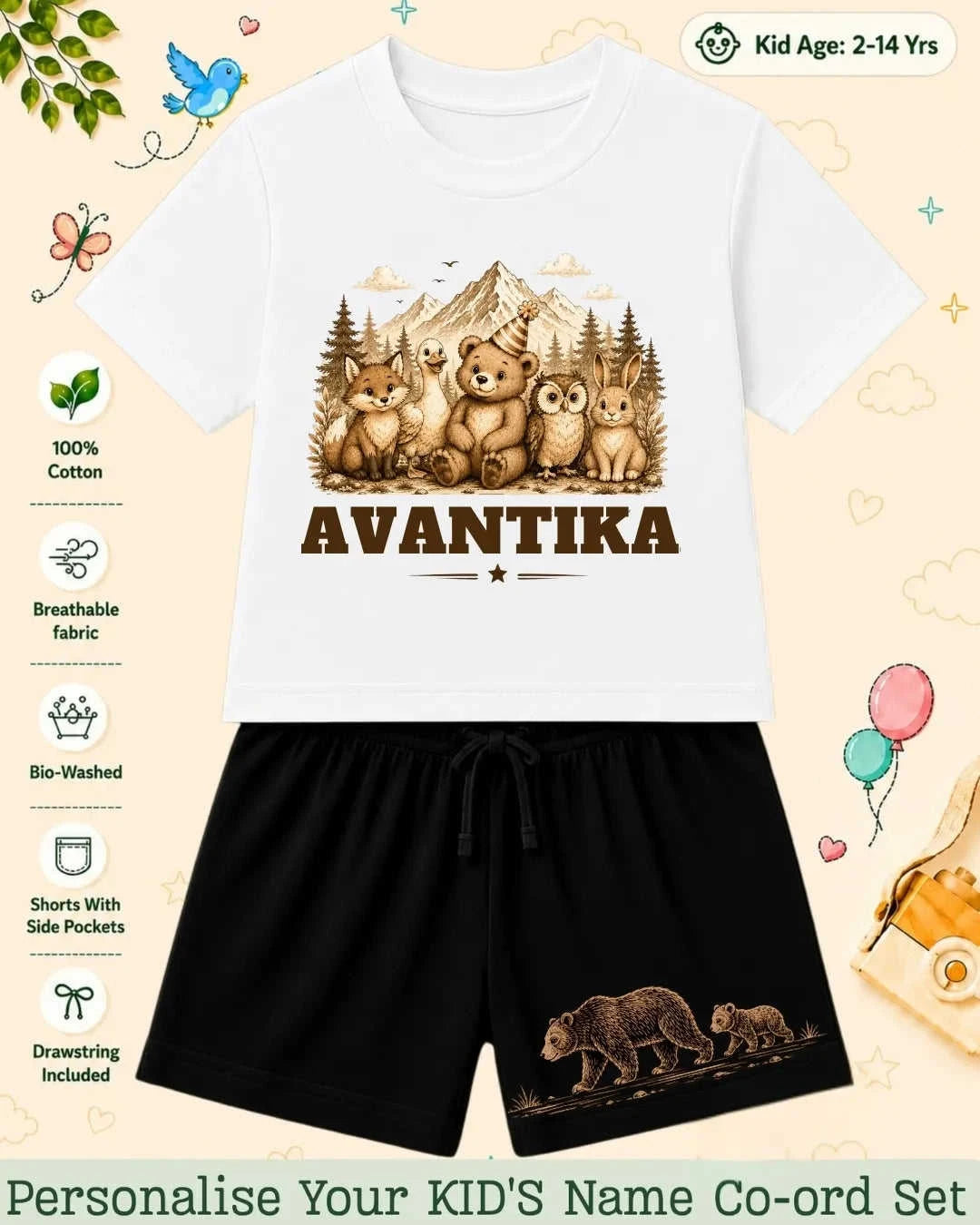 Adventure Custom Kid's Co-ord Set Swiftsoul