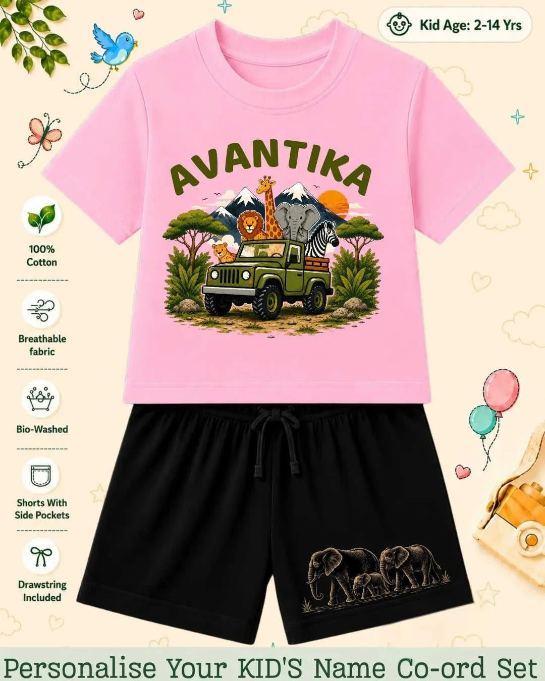 Adventure Custom Kid's Co-ord Set Swiftsoul