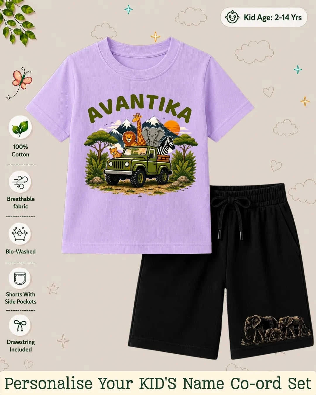 Adventure Custom Kid's Co-ord Set Swiftsoul
