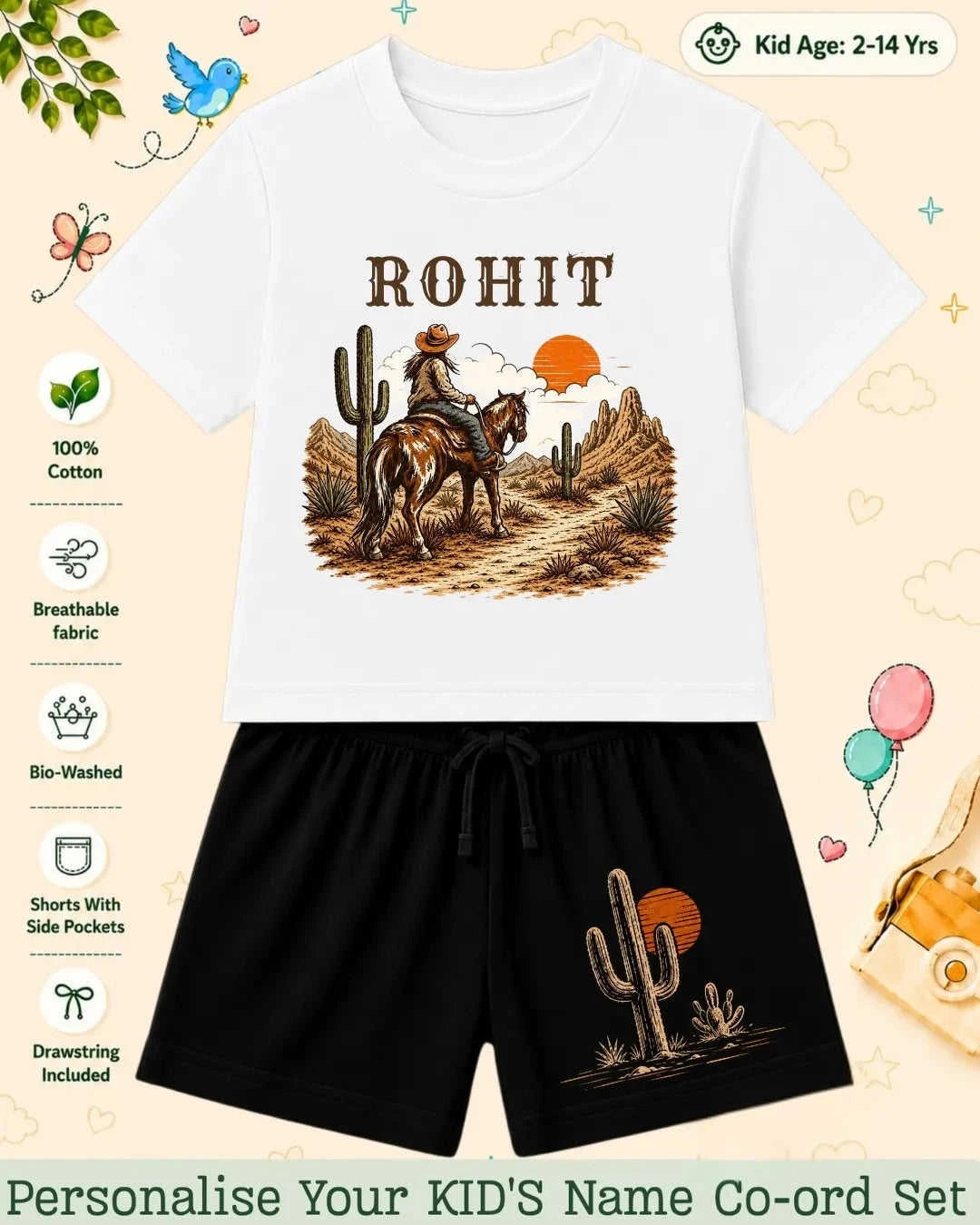 Adventure Custom Kid's Co-ord Set Swiftsoul
