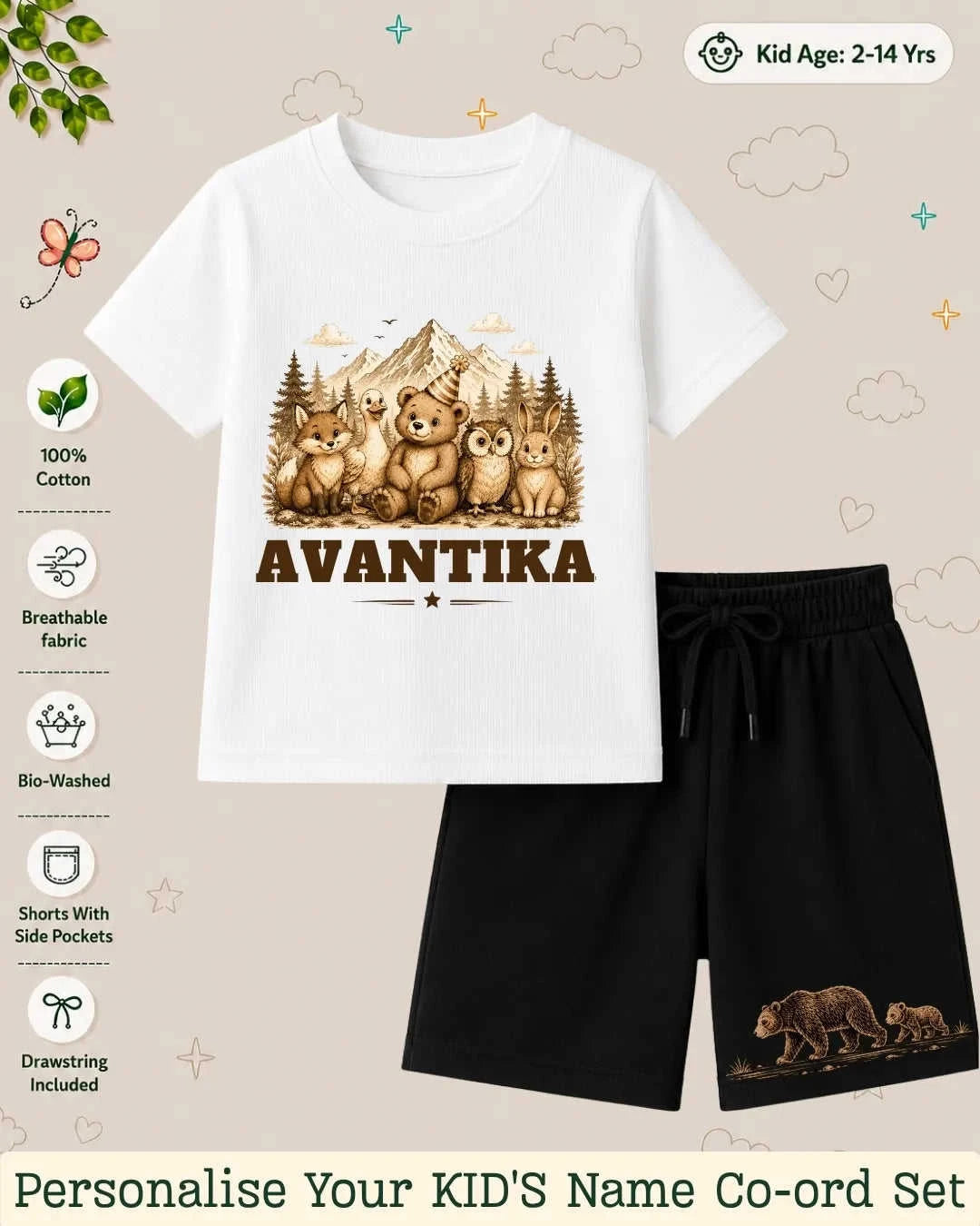Adventure Custom Kid's Co-ord Set Swiftsoul