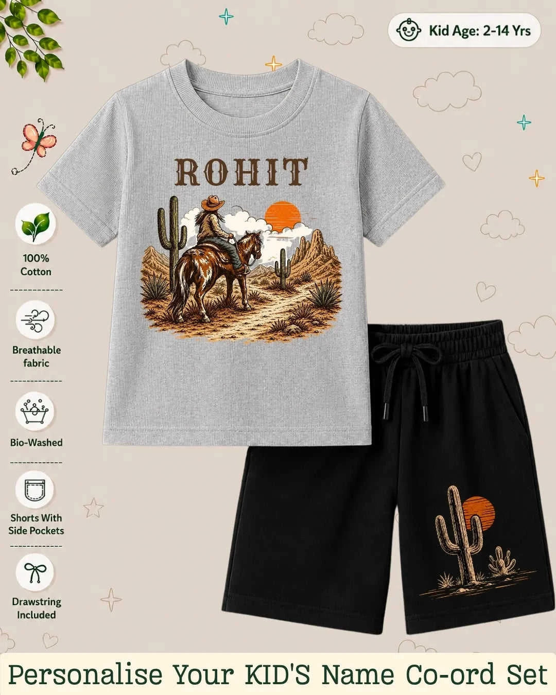 Adventure Custom Kid's Co-ord Set Swiftsoul