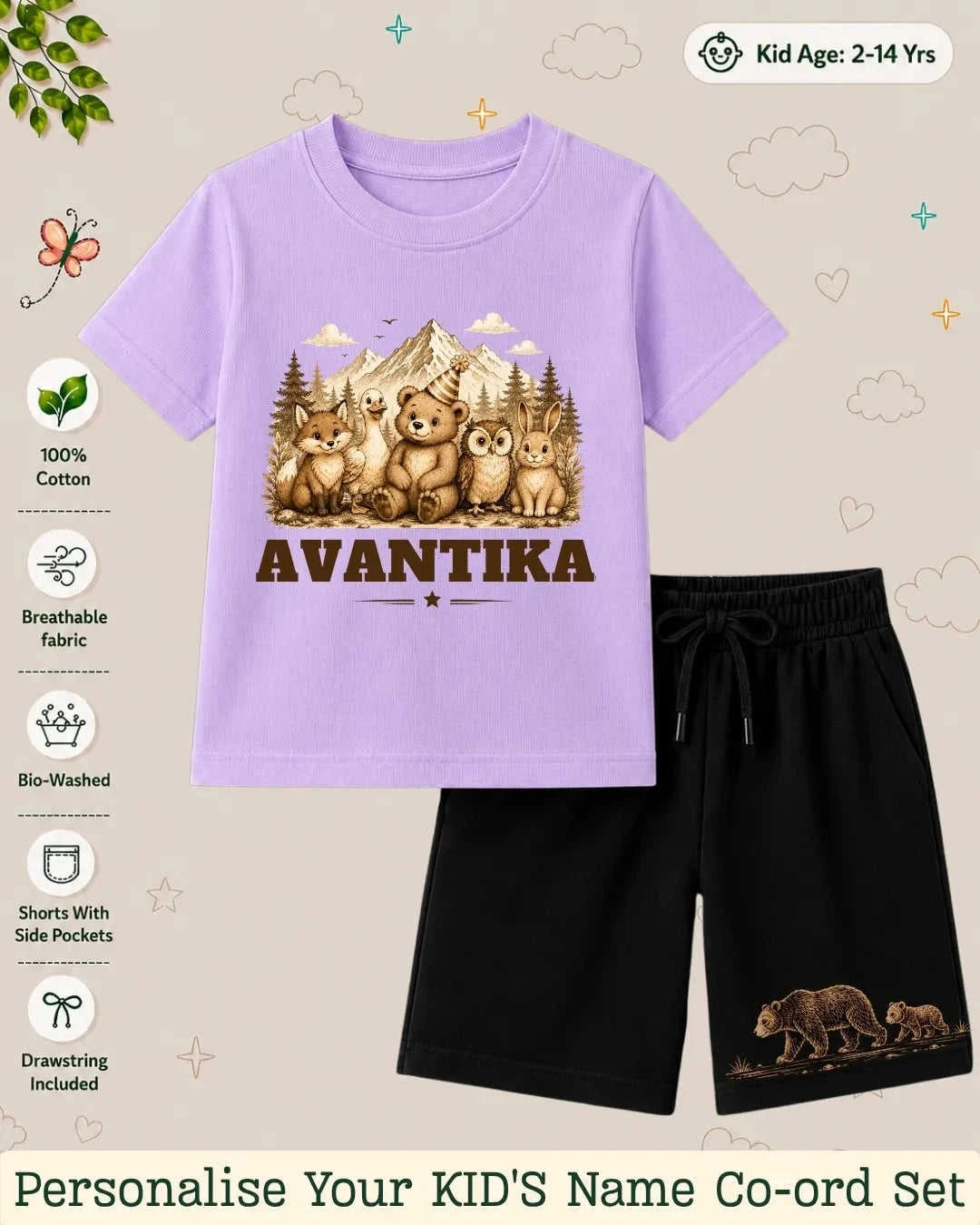 Adventure Custom Kid's Co-ord Set Swiftsoul