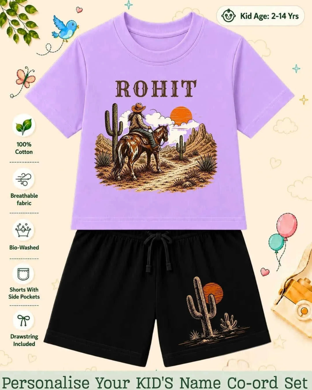 Adventure Custom Kid's Co-ord Set Swiftsoul