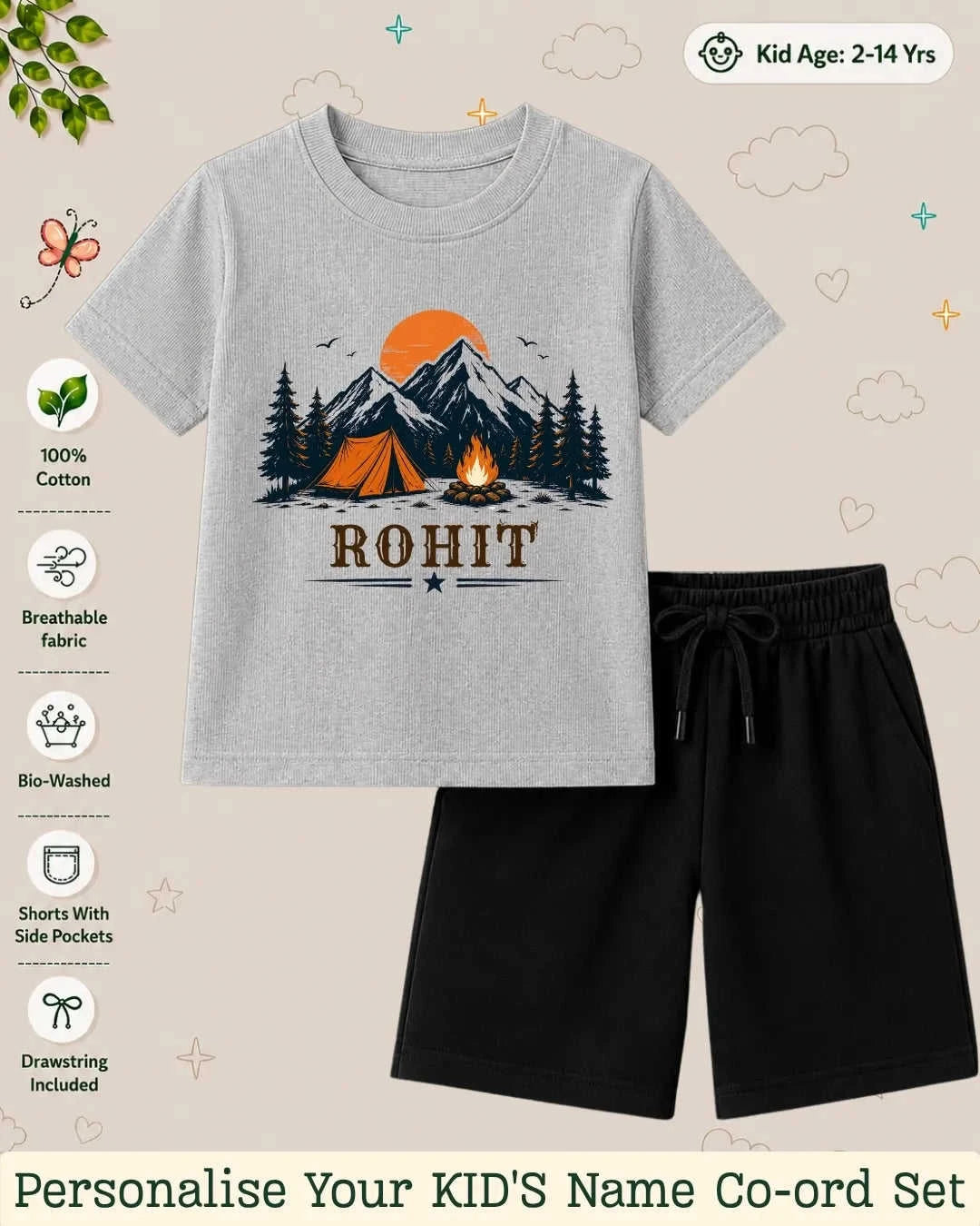 Adventure Custom Kid's Co-ord Set Swiftsoul