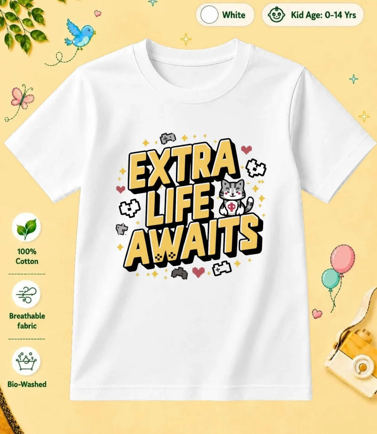 Arcade Kid Cotton Tee Swiftsoul