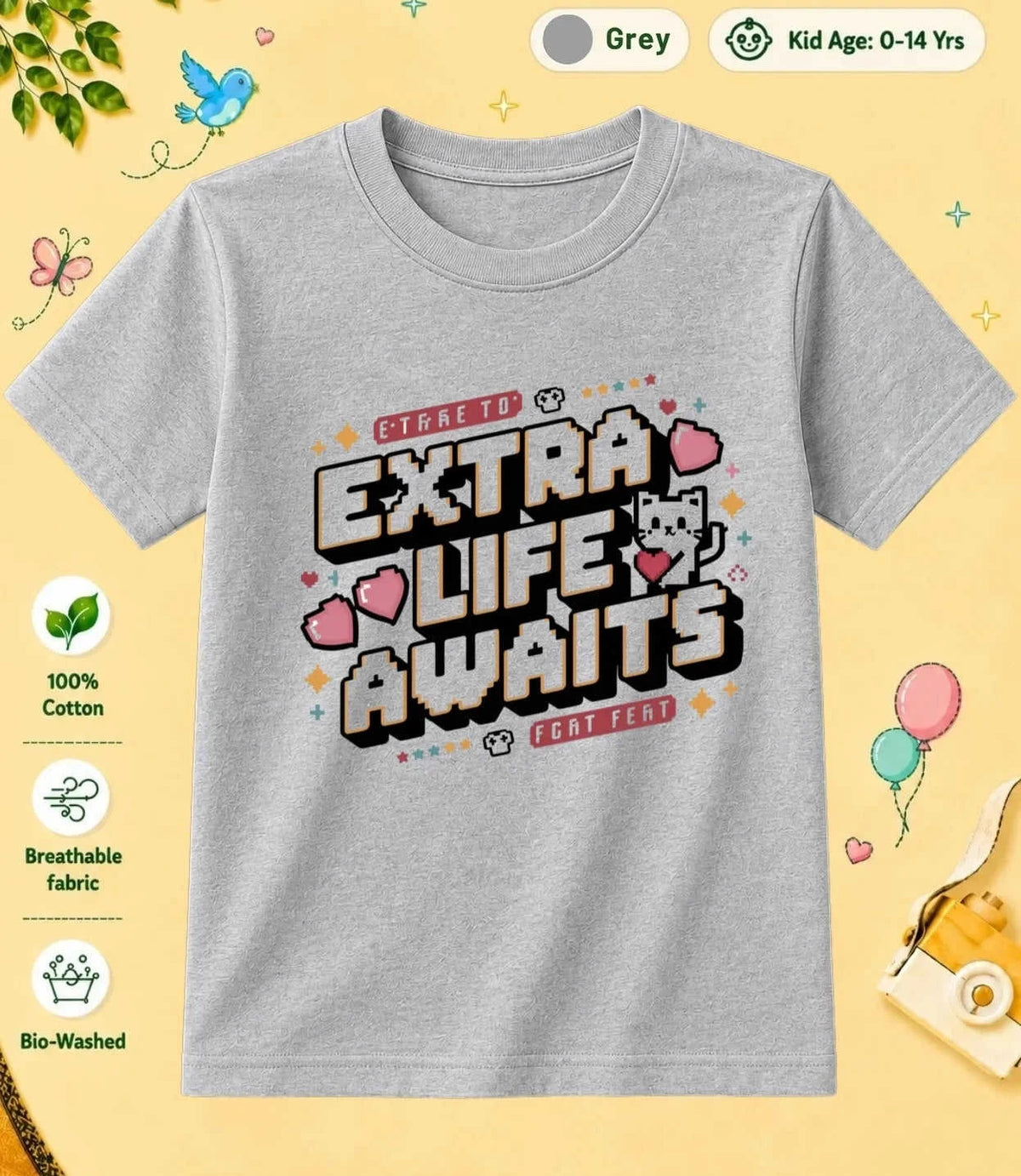 Arcade Kid Cotton Tee Swiftsoul
