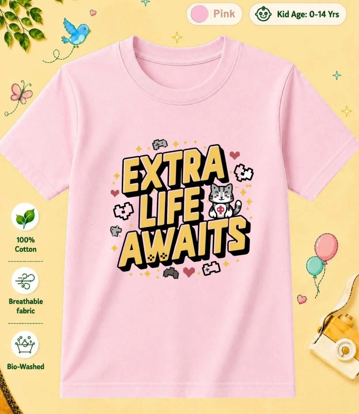 Arcade Kid Cotton Tee Swiftsoul