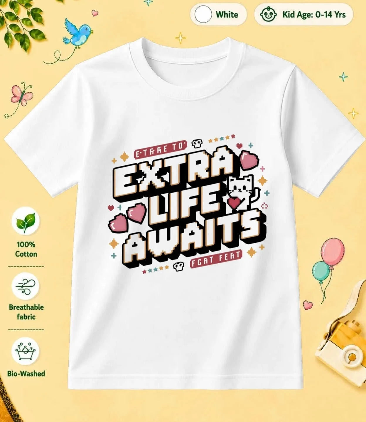 Arcade Kid Cotton Tee Swiftsoul