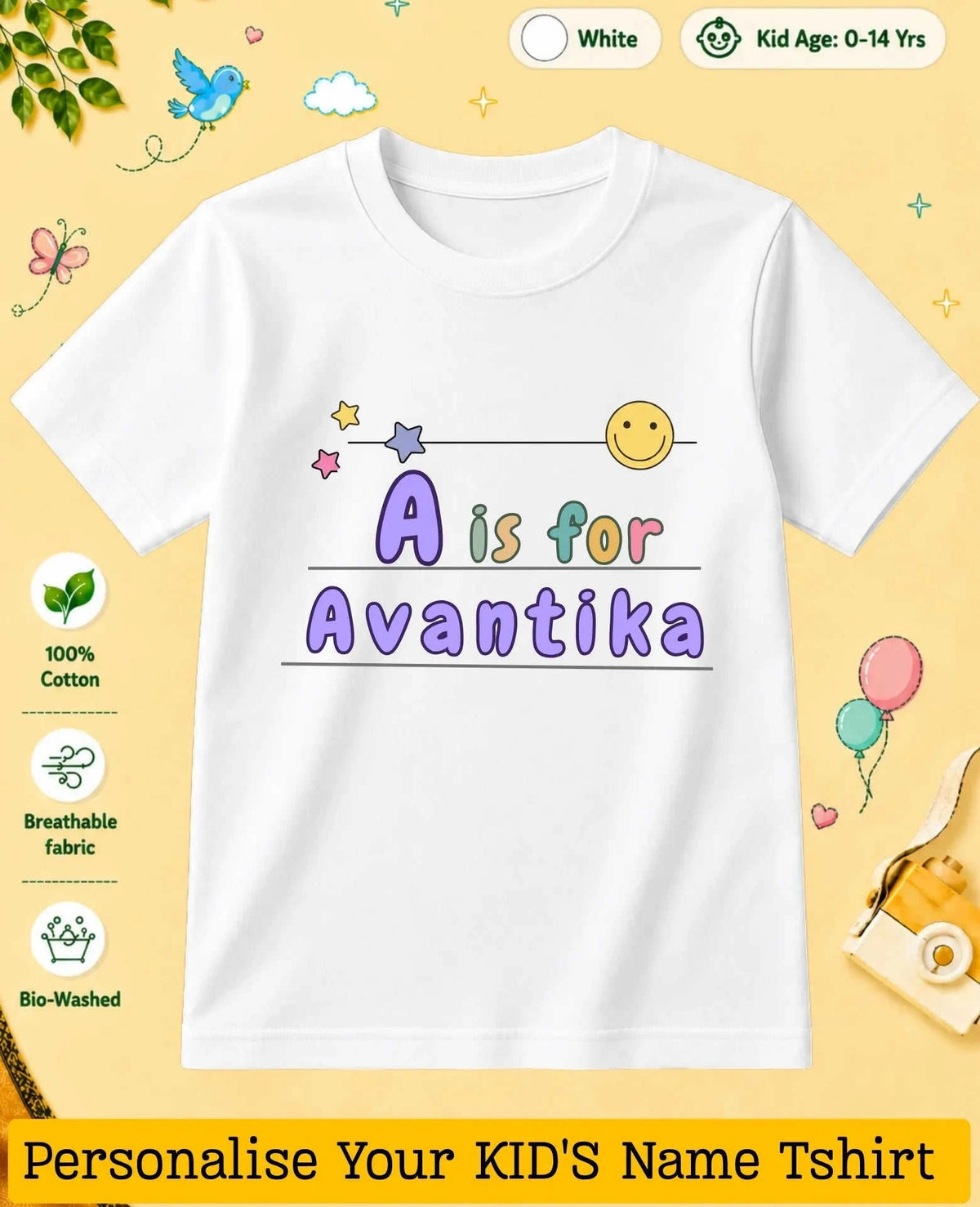 Back To School Custom Kid Cotton Tshirt Swiftsoul