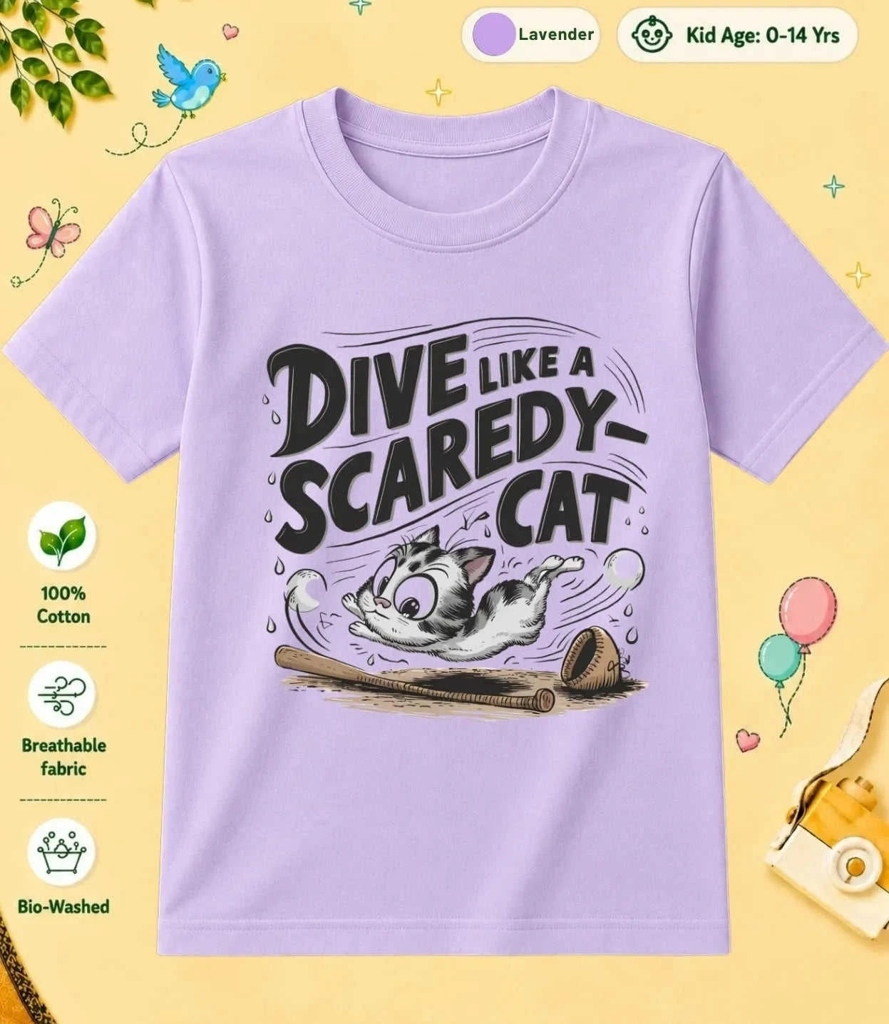 Baseball Kid Cotton Tee Swiftsoul