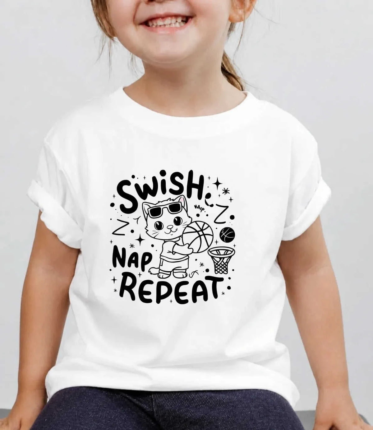 Basketball Kid Cotton Tee Swiftsoul