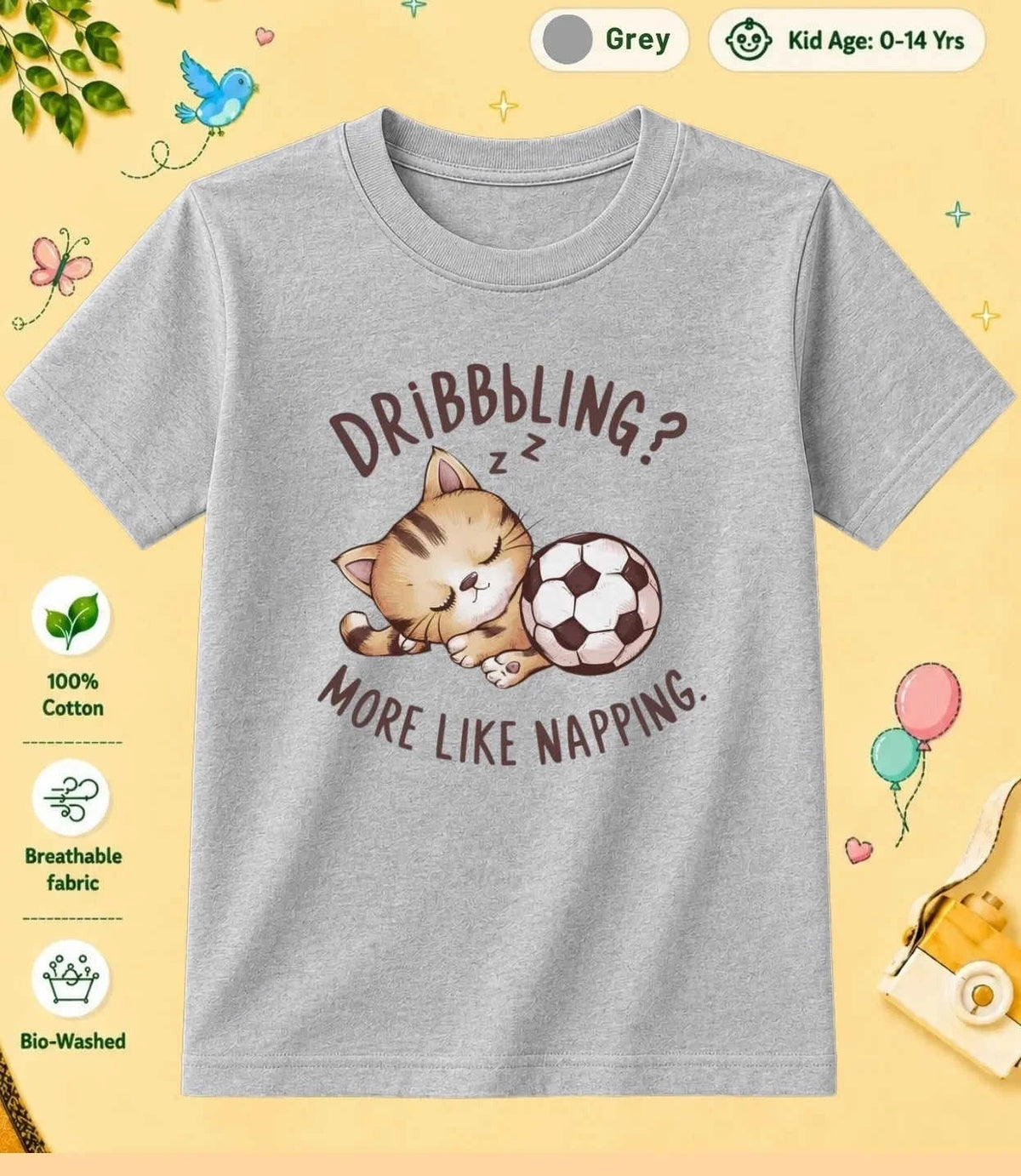 Basketball Kid Cotton Tee Swiftsoul