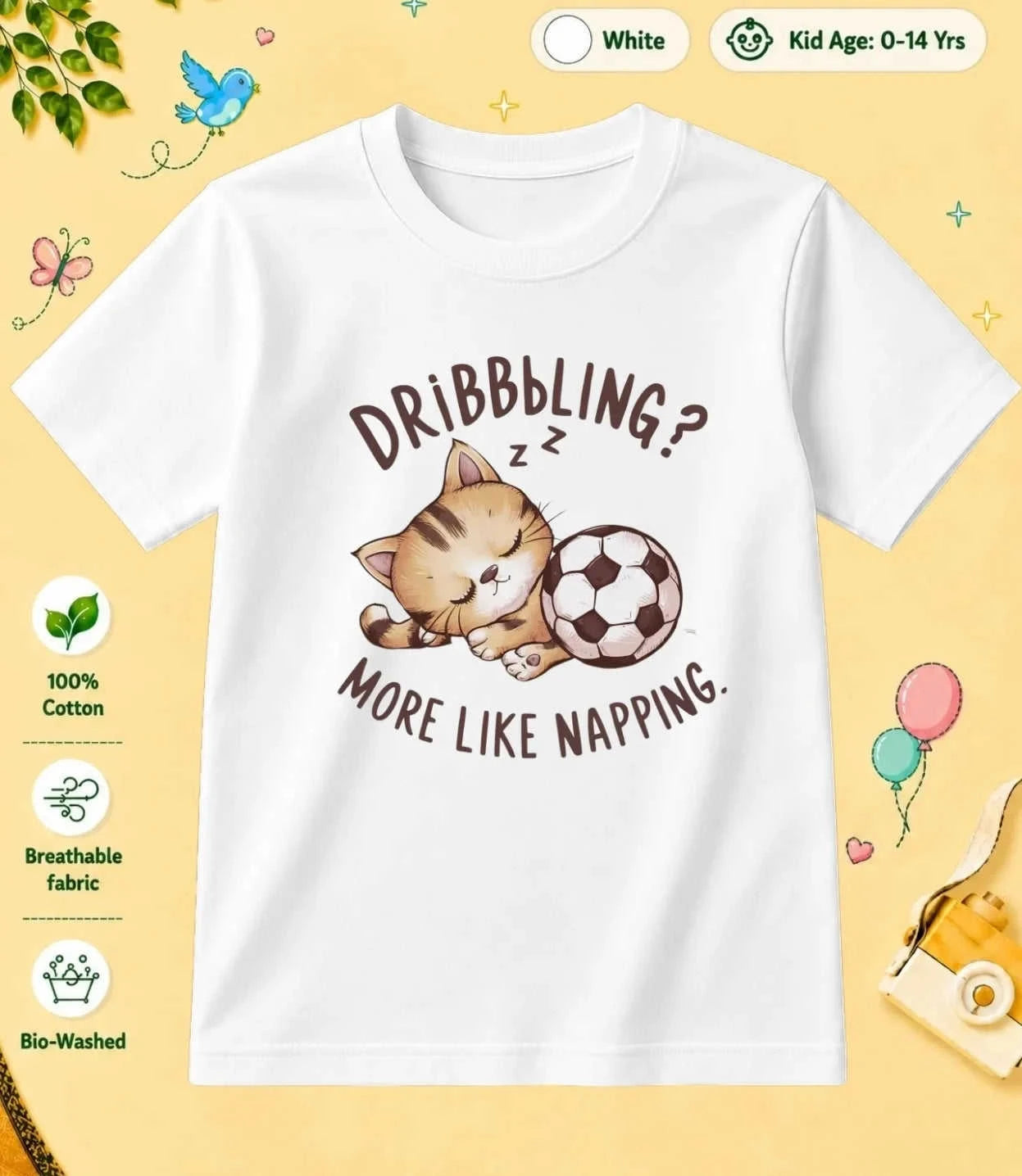 Basketball Kid Cotton Tee Swiftsoul