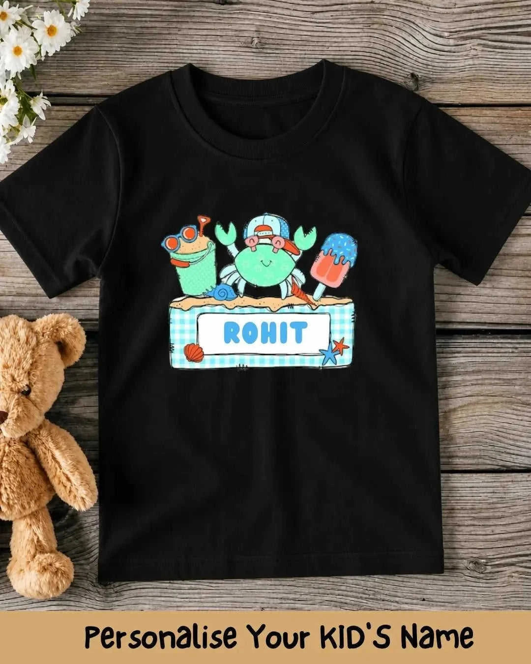 Beach Custom Kid's Cotton Tee Swiftsoul