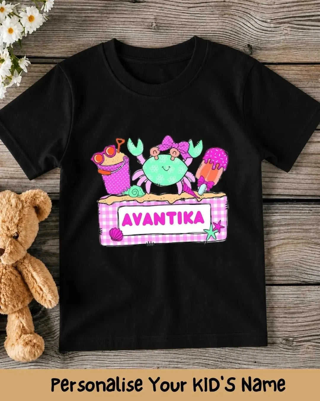 Beach Custom Kid's Cotton Tee Swiftsoul 
